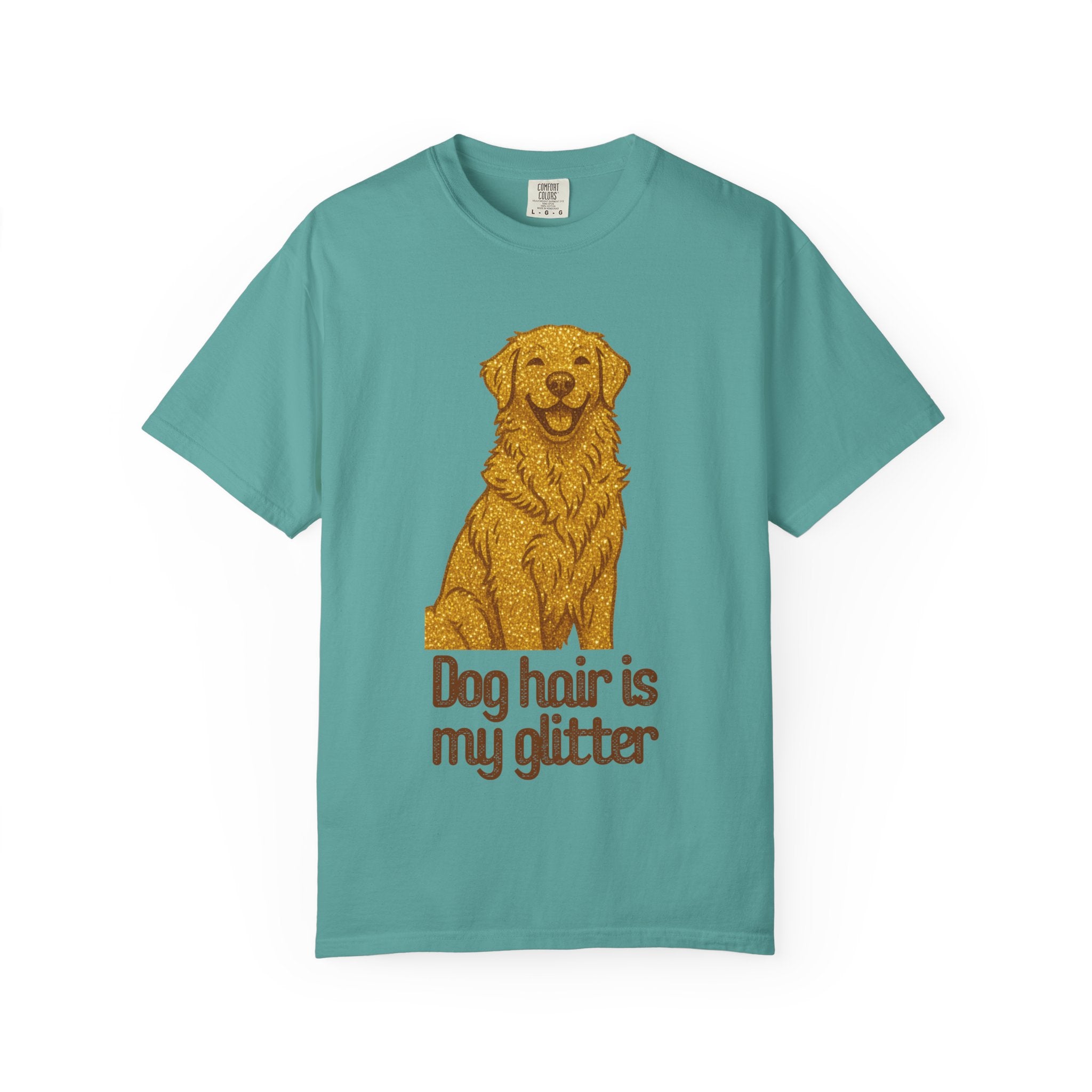 Dog Hair Is My Glitter T-Shirt | Funny Golden Retriever Dog Lover Tee | Cozy Retro Pet Owner Shirt