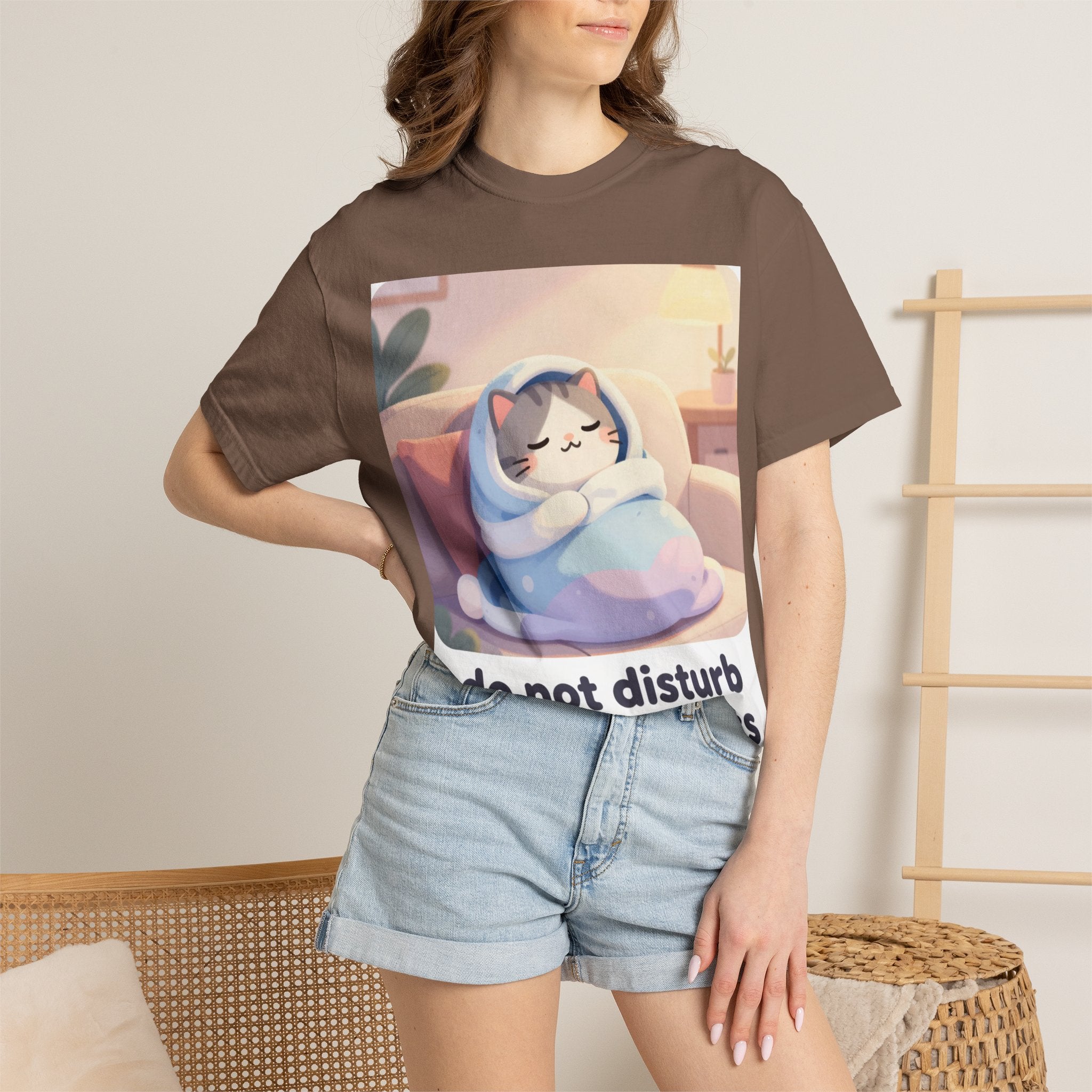 Do Not Disturb Unless Snacks T-Shirt — Cozy Cat Graphic Tee