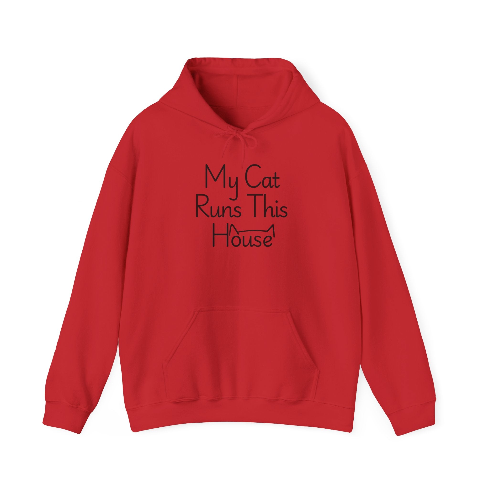My Cat Runs This House Hoodie – Funny Cat Lover Sweatshirt