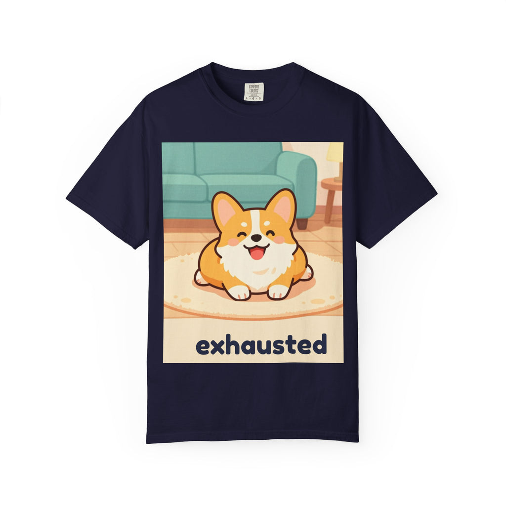 Corgi "Exhausted" Graphic T-Shirt