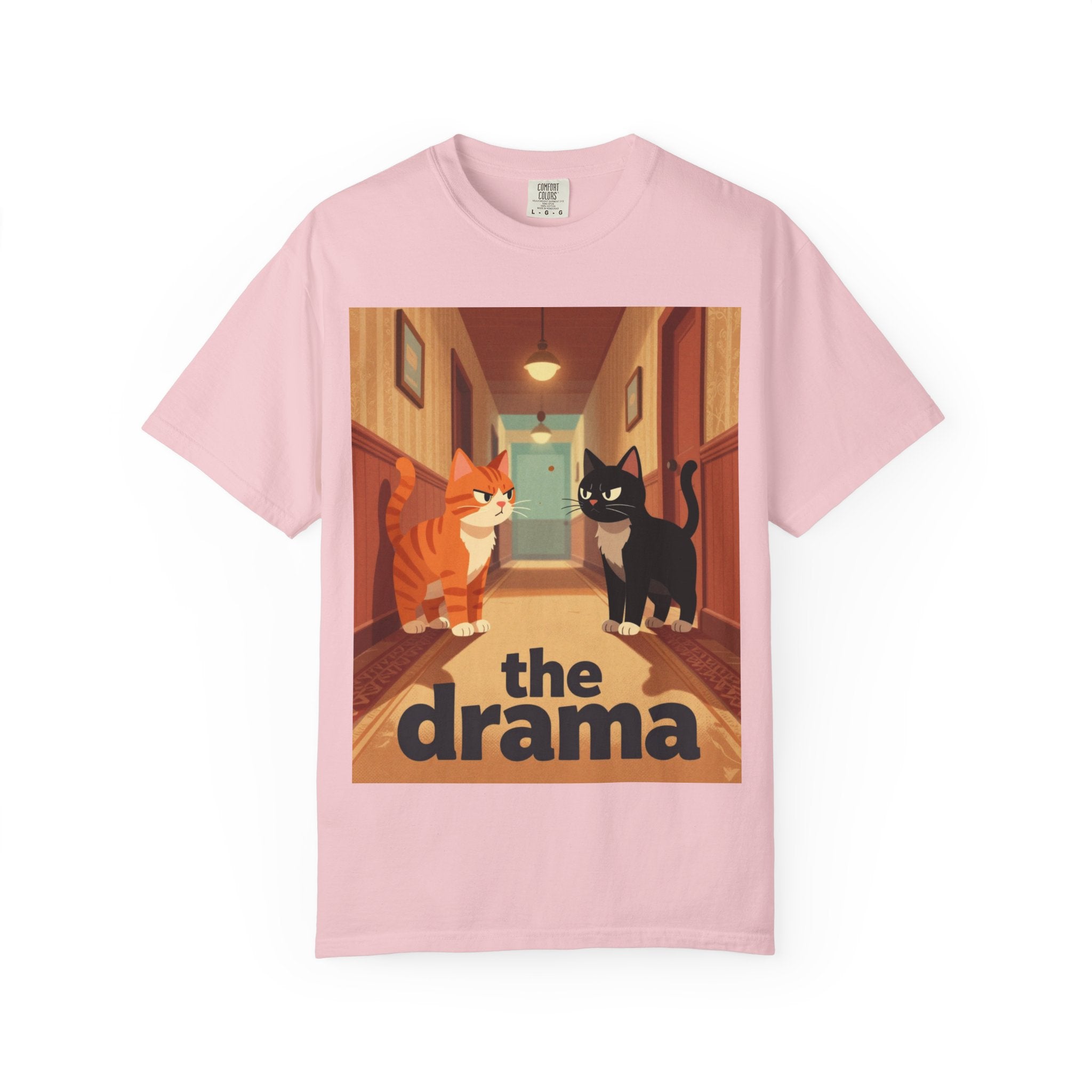 The Drama Cats T-Shirt — Funny Cat Illustration Tee