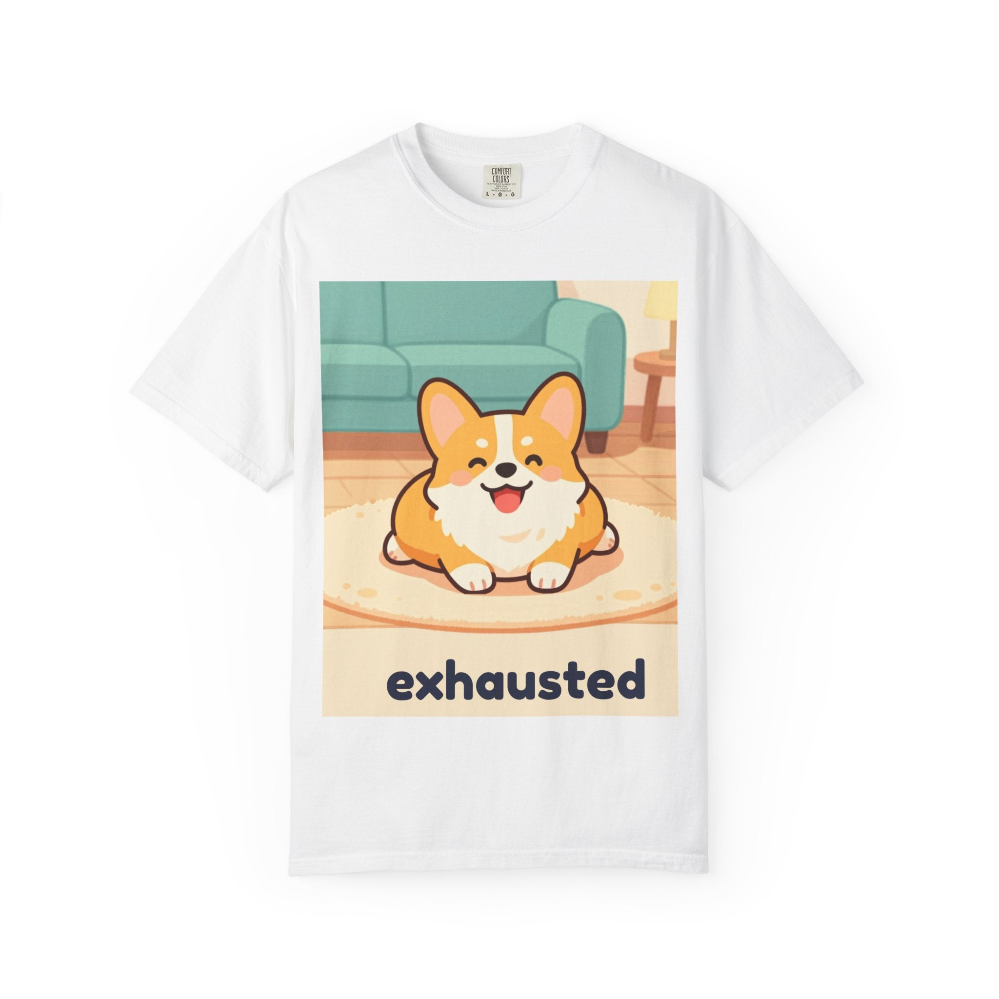 Corgi "Exhausted" Graphic T-Shirt
