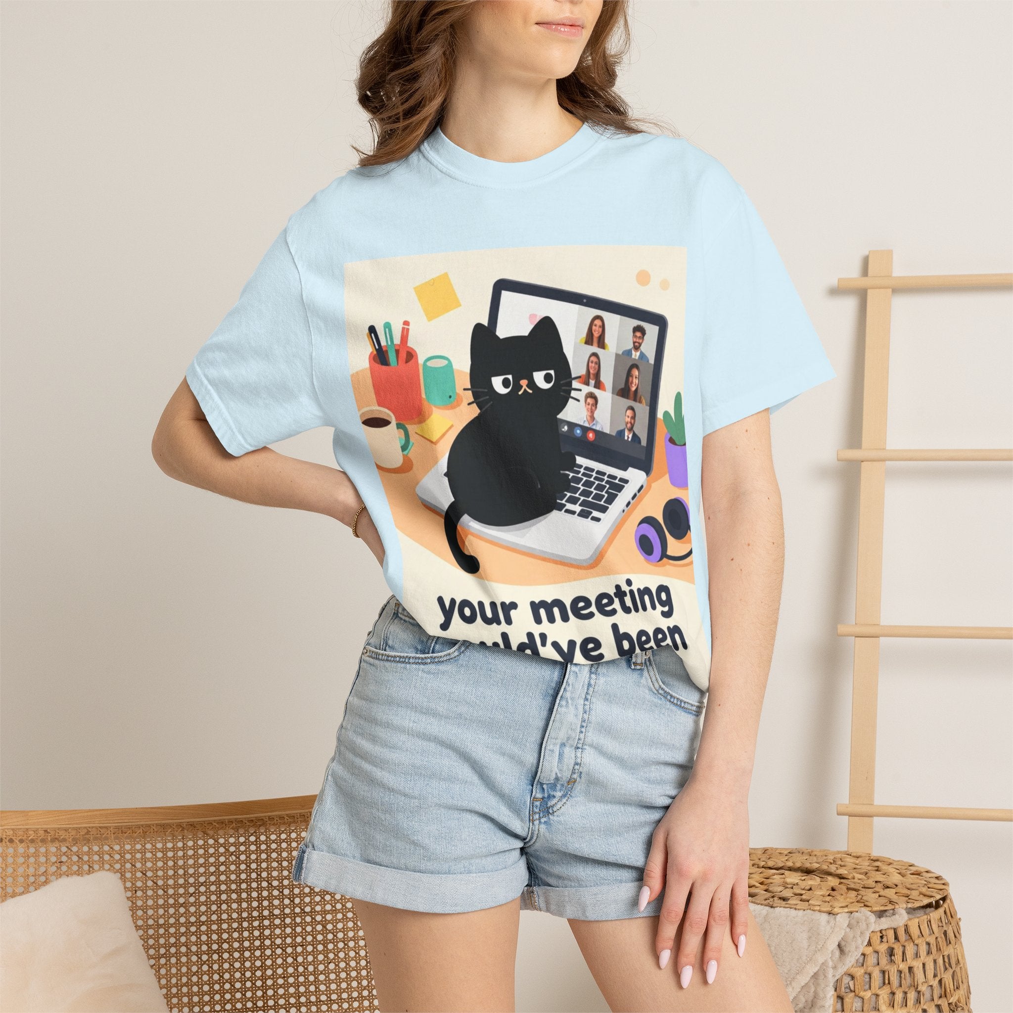 Funny Cat "Your Meeting Could've Been an Email" T-Shirt