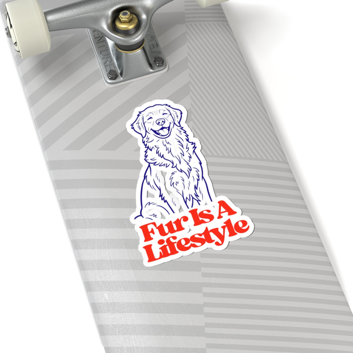 Fur Is A Lifestyle Golden Retriever Kiss-Cut Sticker | Funny Dog Lover Vinyl Laptop Decal | Pet Owner Aesthetic Sticker