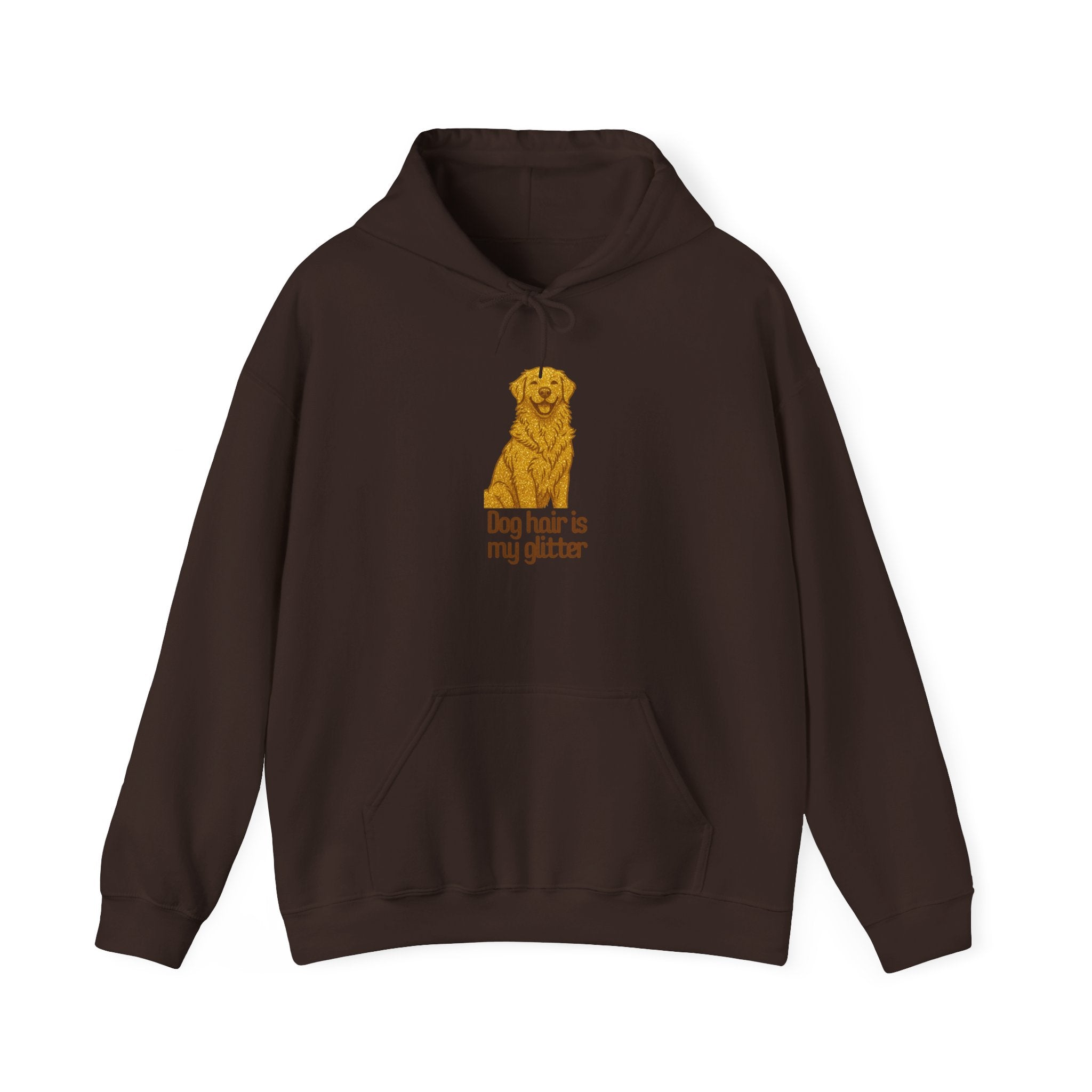 Golden Retriever Hoodie - "Dog Hair Is My Glitter" Cute Dog Lover Pullover