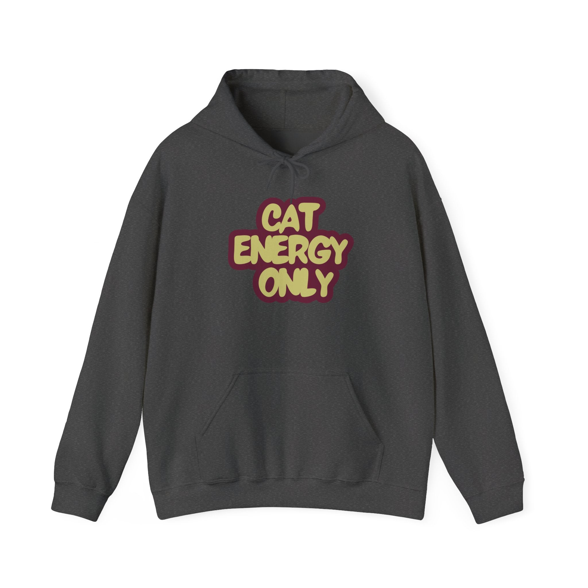 "Cat Energy Only" Graphic Hoodie | Funny Cat Lover Sweatshirt, Cozy Gift for Cat Moms & Cat Dads