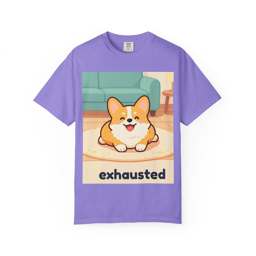 Corgi "Exhausted" Graphic T-Shirt