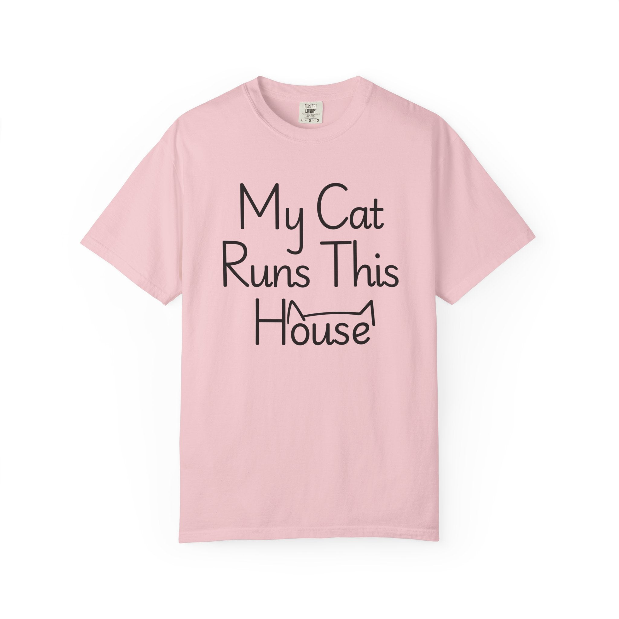My Cat Runs This House T-Shirt — Funny Cat Lover Tee