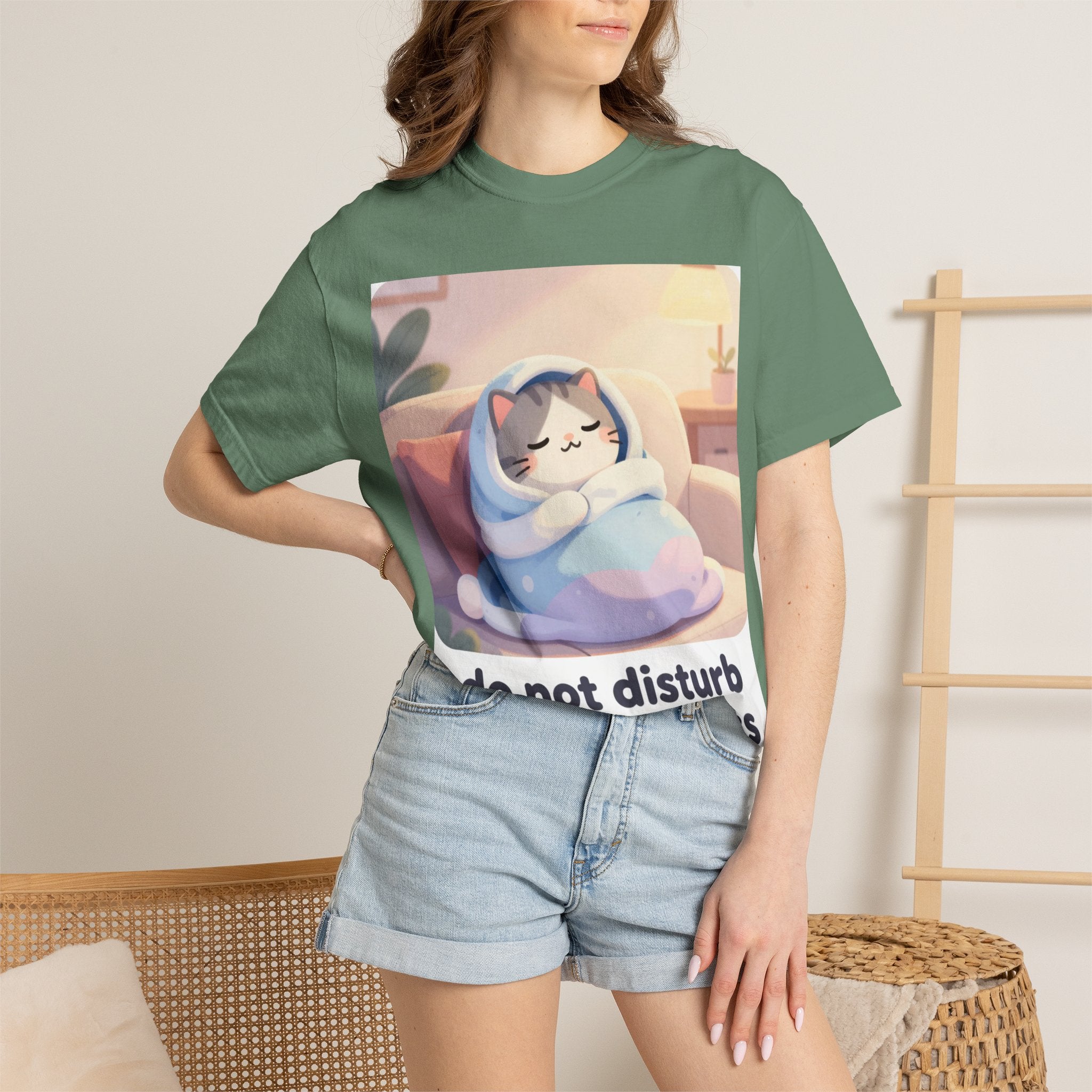 Do Not Disturb Unless Snacks T-Shirt — Cozy Cat Graphic Tee