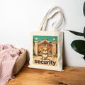 Security Corgi Canvas Tote Bag — Cute Guard Dog Market Tote