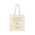 Tote Bag — "My Therapist Has Paws" Canvas Dog Lover Tote