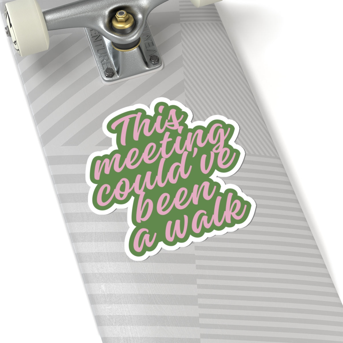 This Meeting Could’ve Been a Walk Kiss-Cut Sticker | Funny Laptop Decal | Work From Home Office Humor Sticker