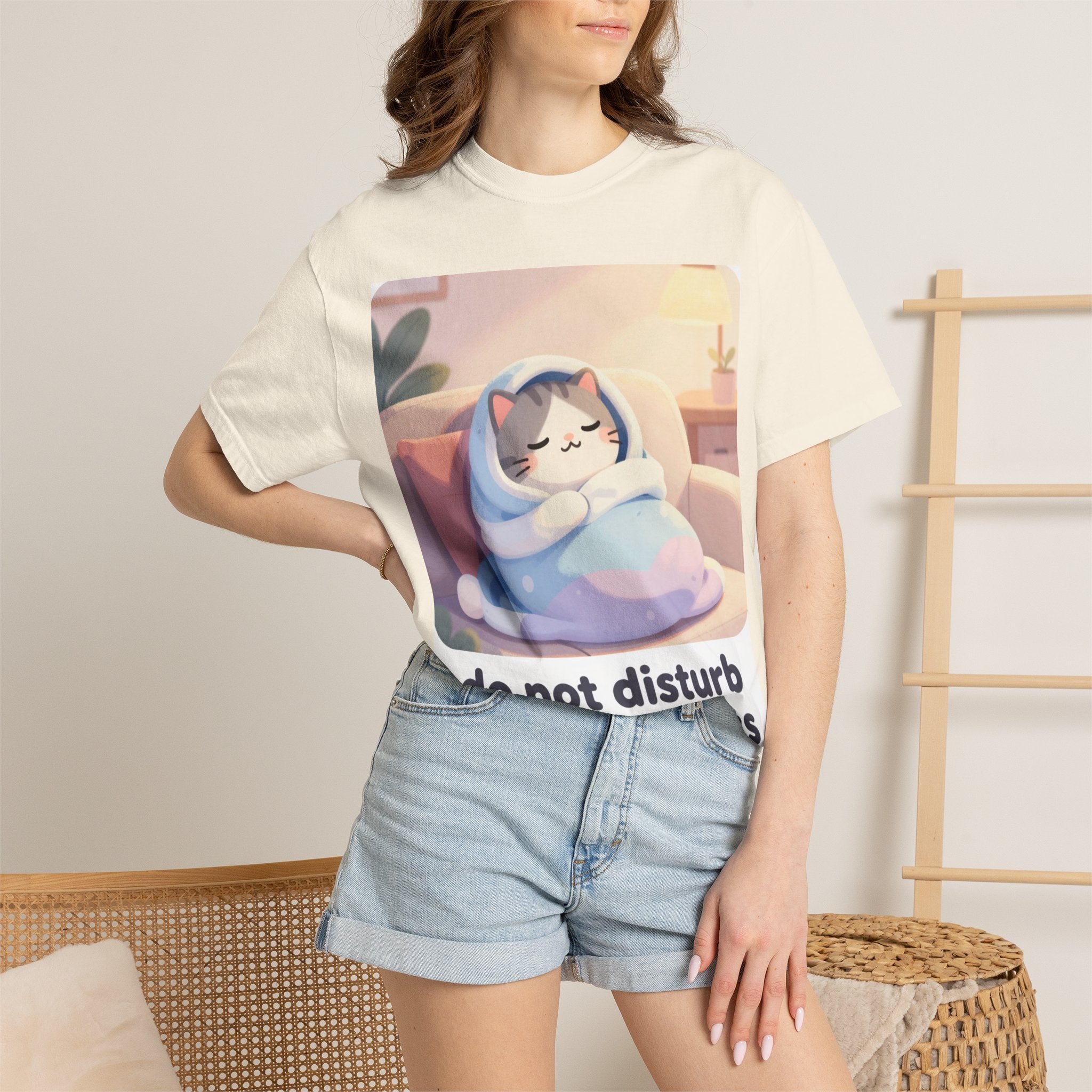 Do Not Disturb Unless Snacks T-Shirt — Cozy Cat Graphic Tee