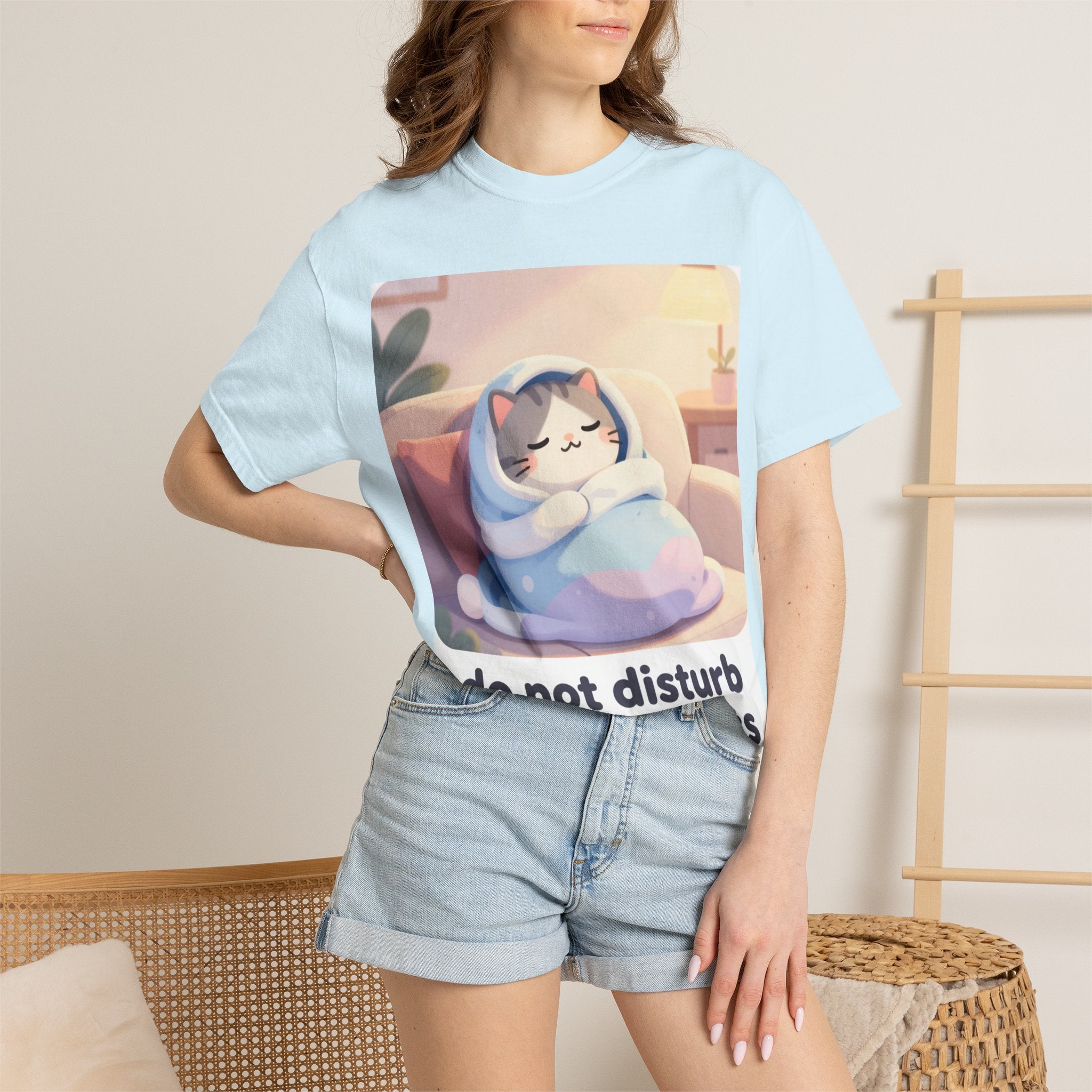 Do Not Disturb Unless Snacks T-Shirt — Cozy Cat Graphic Tee