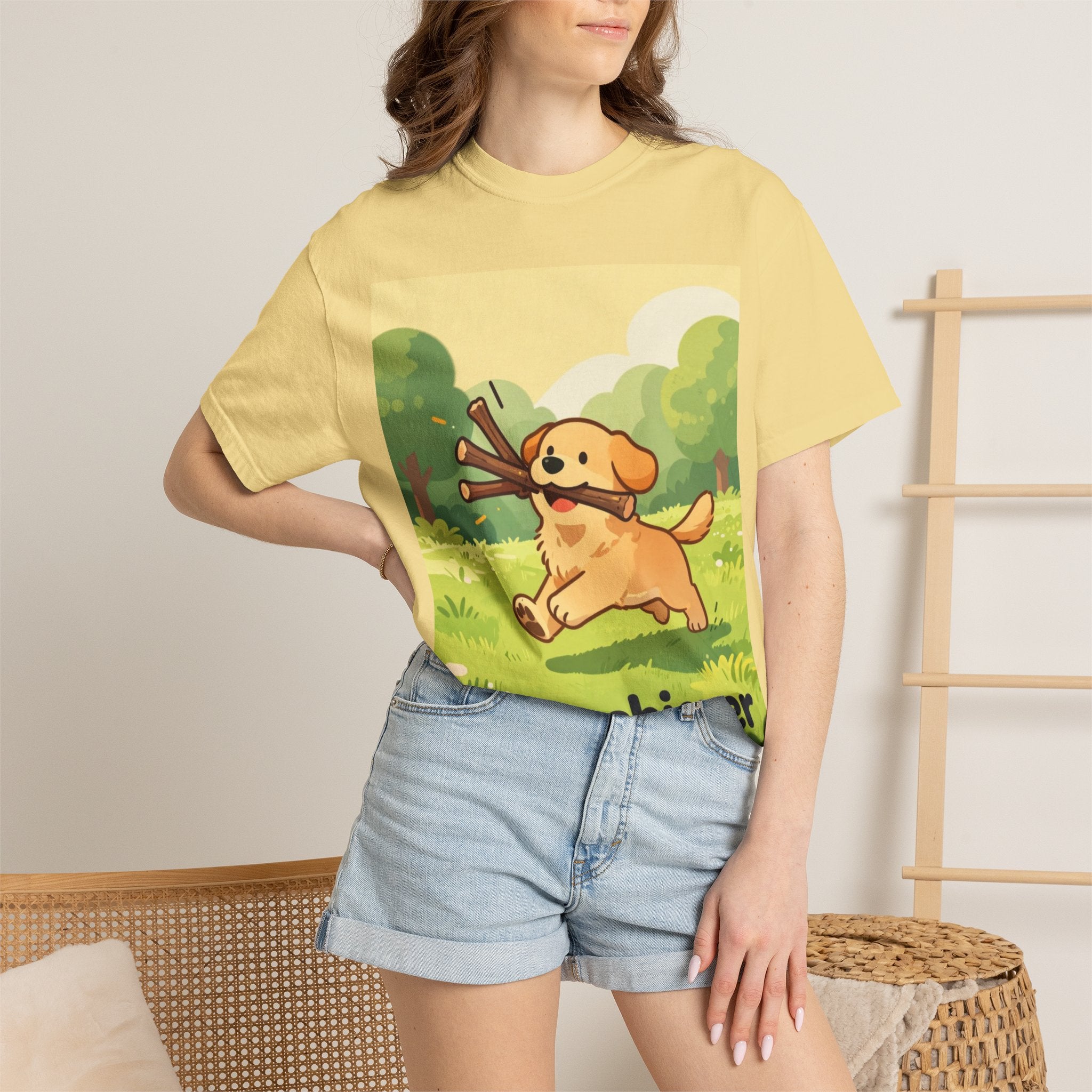 Overachiever Dog T-Shirt — Cute Golden Retriever Fetch Graphic Tee