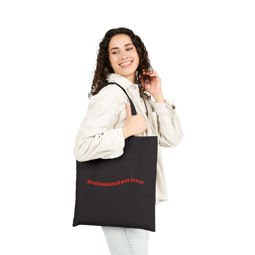 Professional Pet Lover Tote Bag | Cute Canvas Tote for Dog & Cat Lovers | Reusable Everyday Market Bag