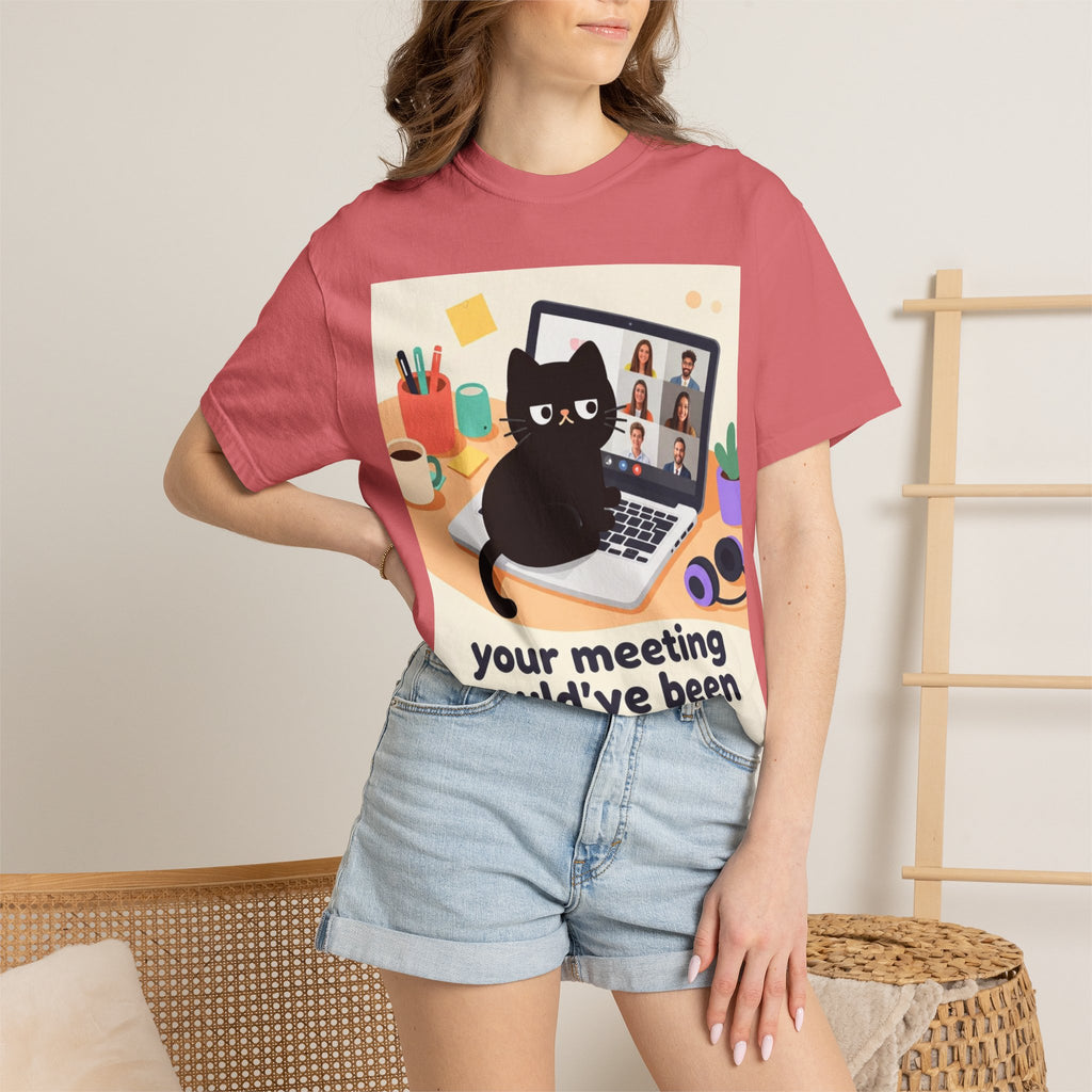 Funny Cat "Your Meeting Could've Been an Email" T-Shirt