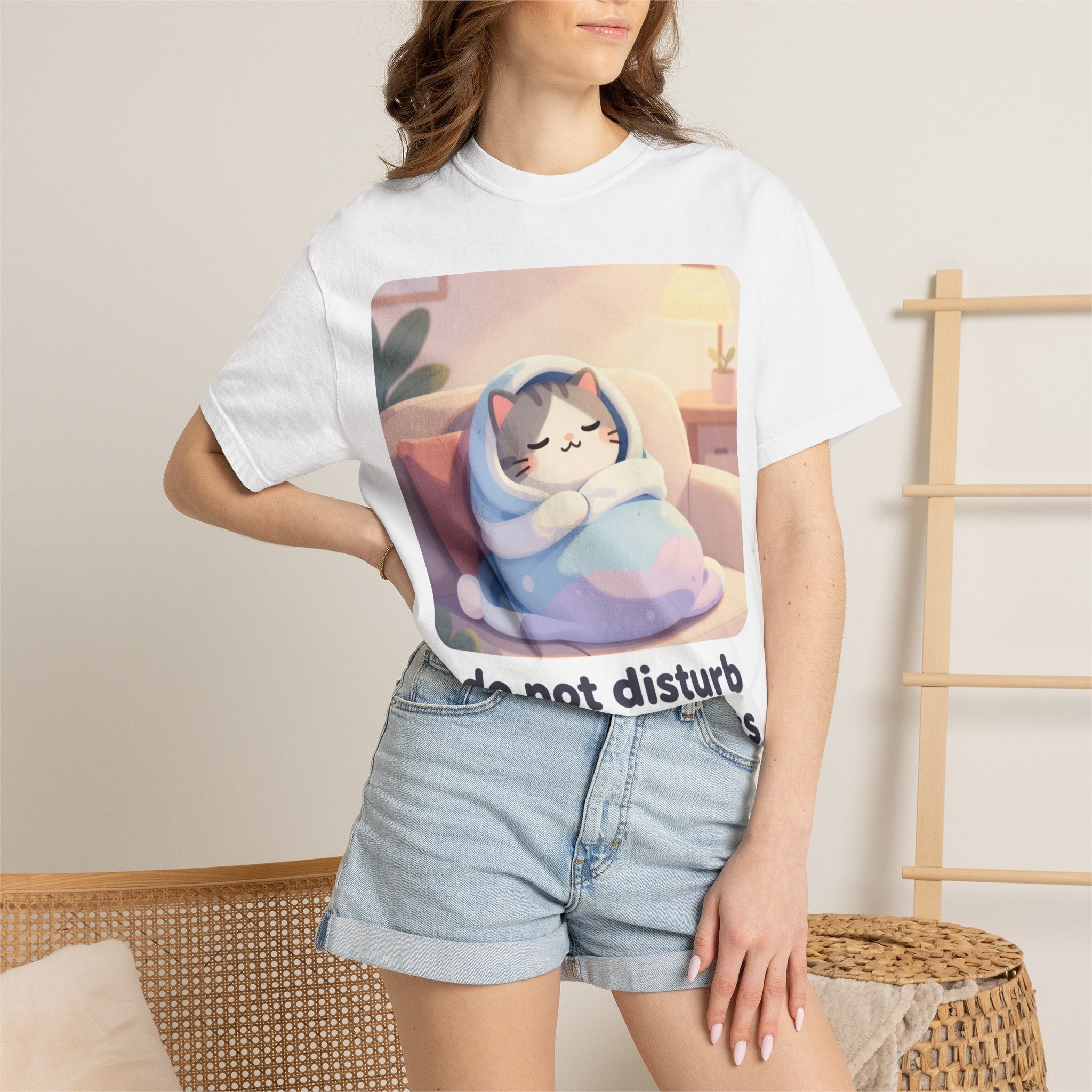 Do Not Disturb Unless Snacks T-Shirt — Cozy Cat Graphic Tee