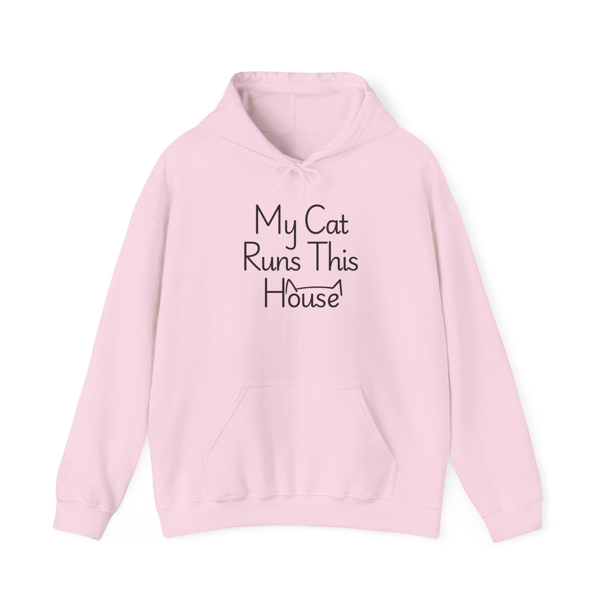 My Cat Runs This House Hoodie – Funny Cat Lover Sweatshirt