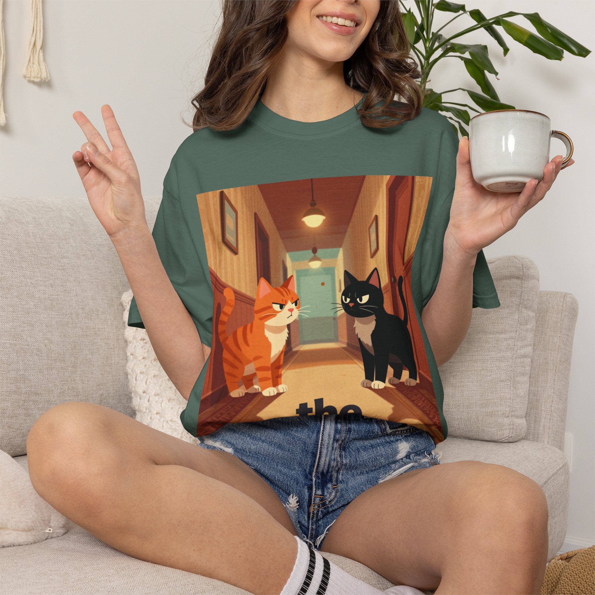 The Drama Cats T-Shirt — Funny Cat Illustration Tee