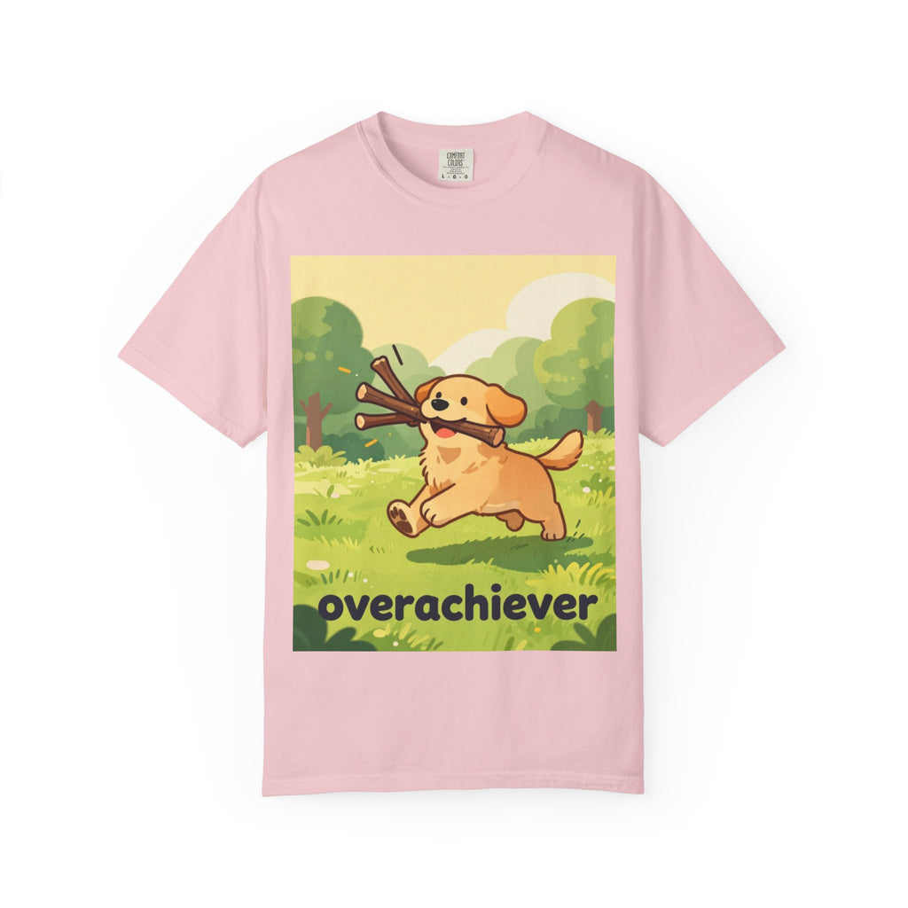 Overachiever Dog T-Shirt — Cute Golden Retriever Fetch Graphic Tee