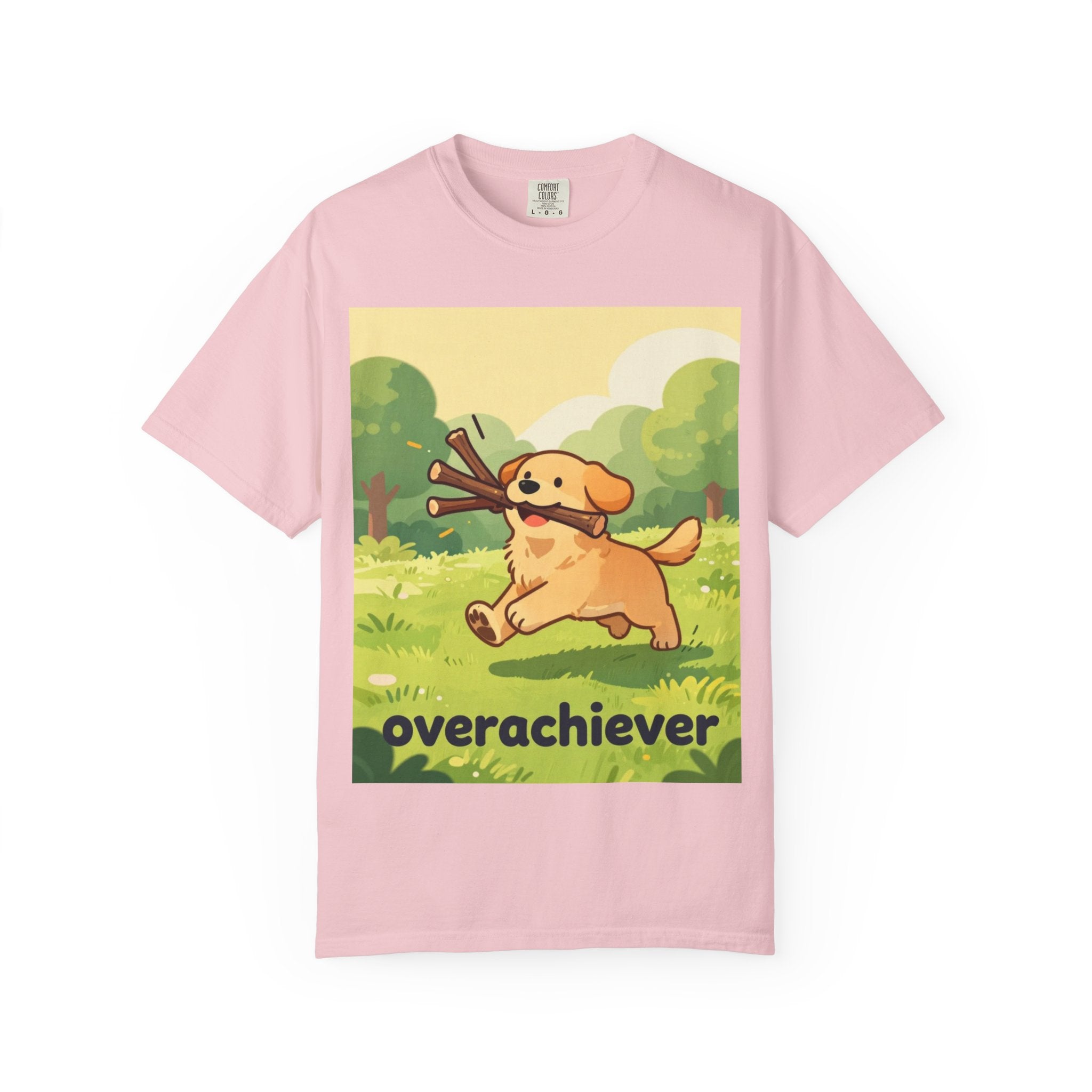 Overachiever Dog T-Shirt — Cute Golden Retriever Fetch Graphic Tee