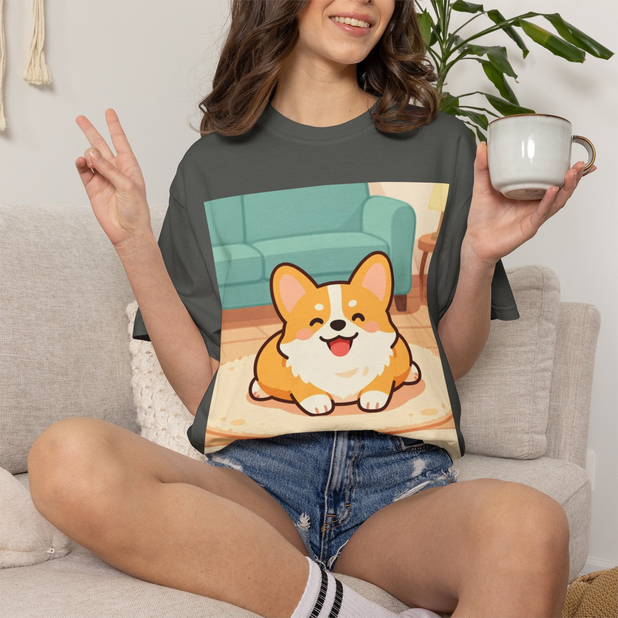 Corgi "Exhausted" Graphic T-Shirt