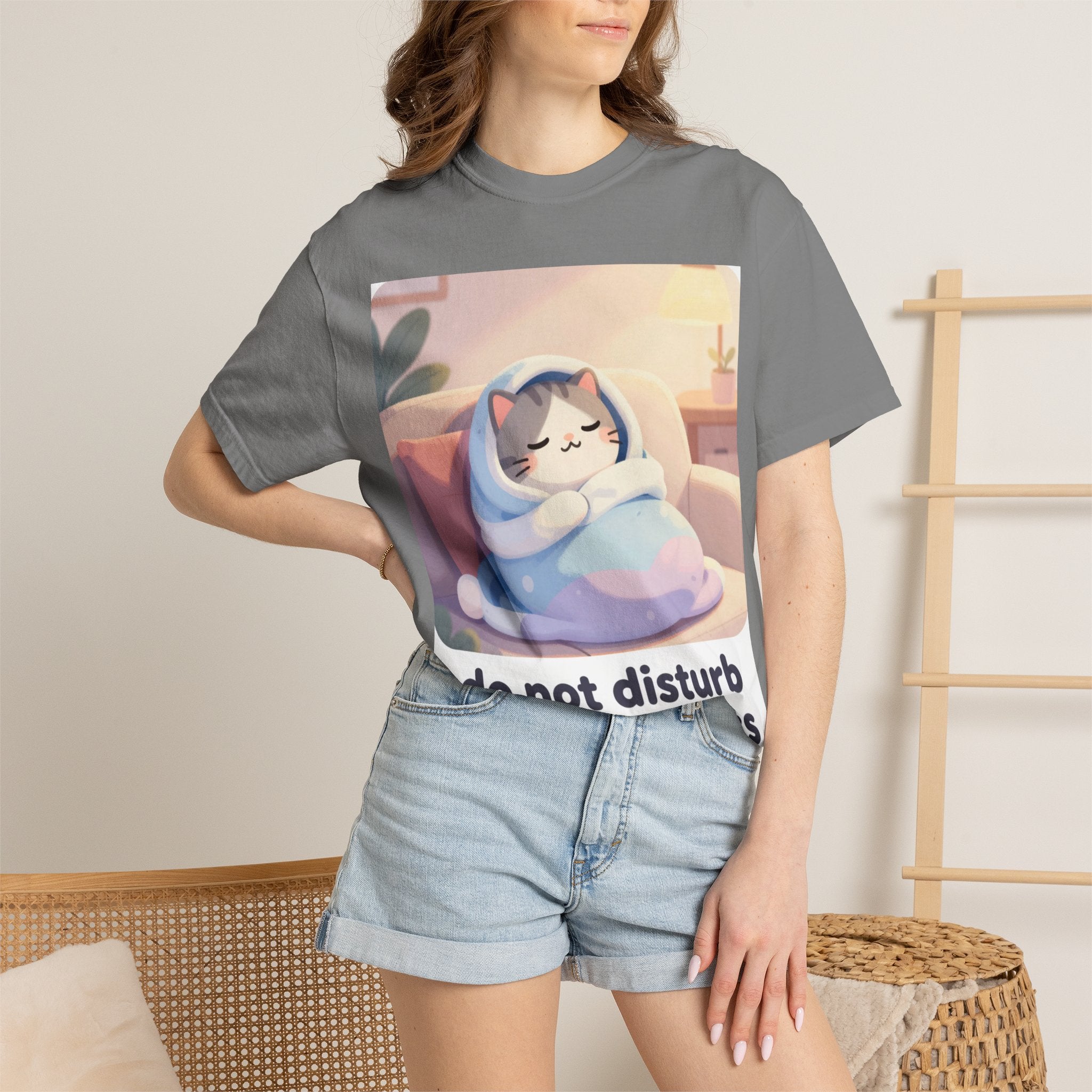 Do Not Disturb Unless Snacks T-Shirt — Cozy Cat Graphic Tee