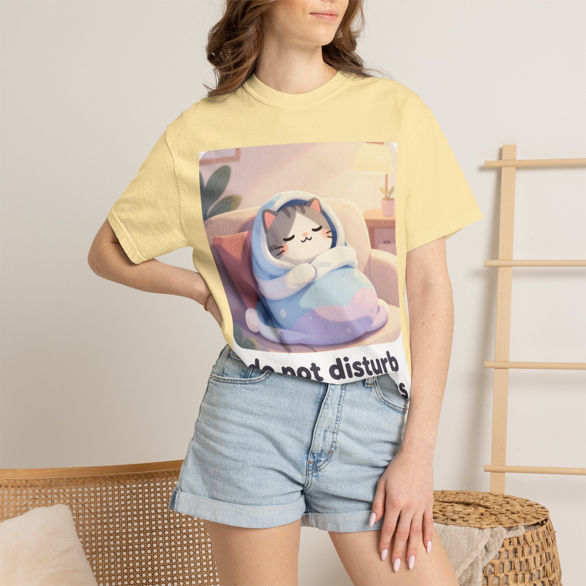 Do Not Disturb Unless Snacks T-Shirt — Cozy Cat Graphic Tee