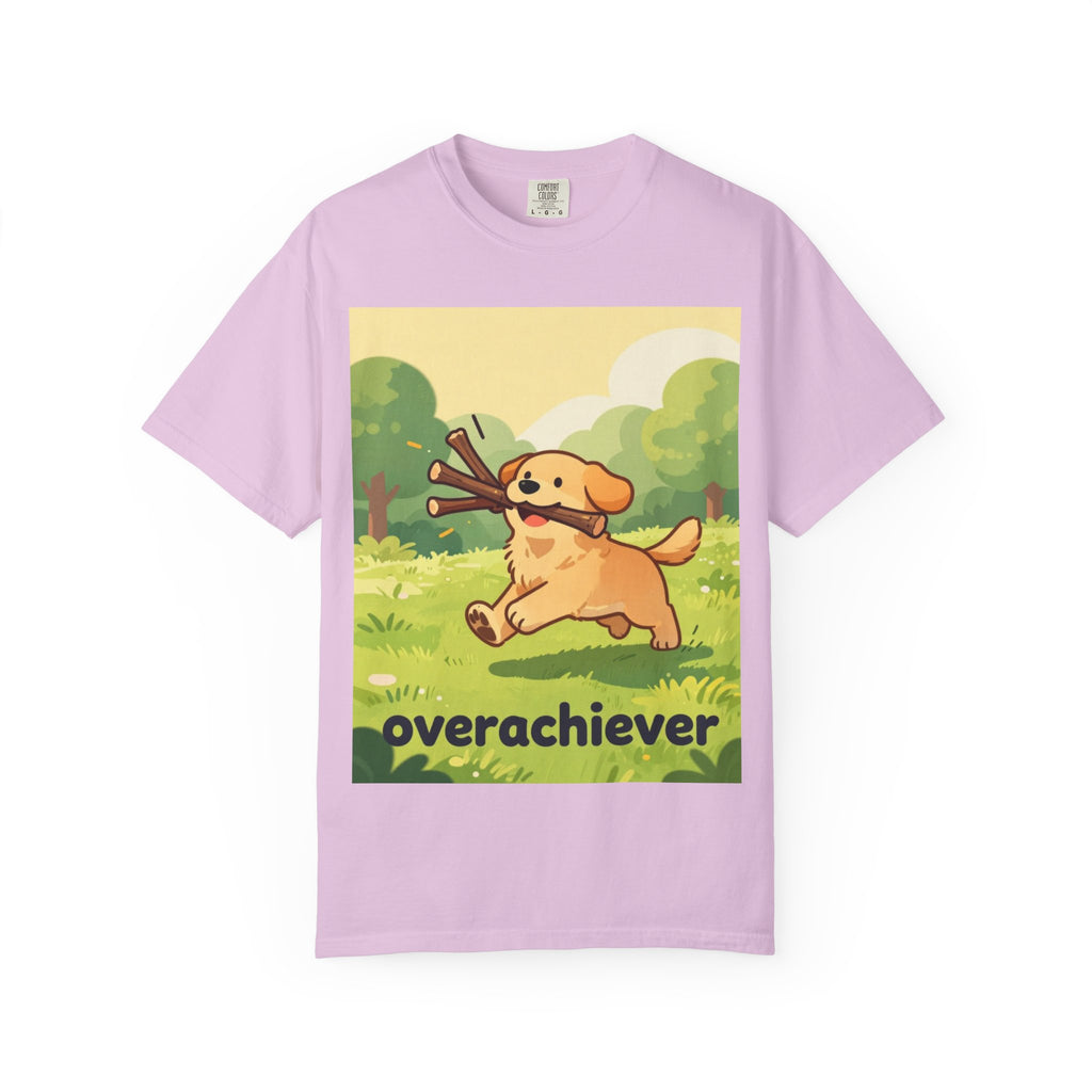 Overachiever Dog T-Shirt — Cute Golden Retriever Fetch Graphic Tee