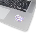 I Work For My Dog Sticker — Cute Pastel Vinyl Kiss-Cut Sticker for Dog Lovers
