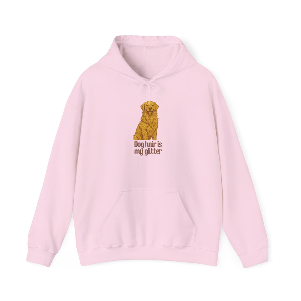 Golden Retriever Hoodie - "Dog Hair Is My Glitter" Cute Dog Lover Pullover