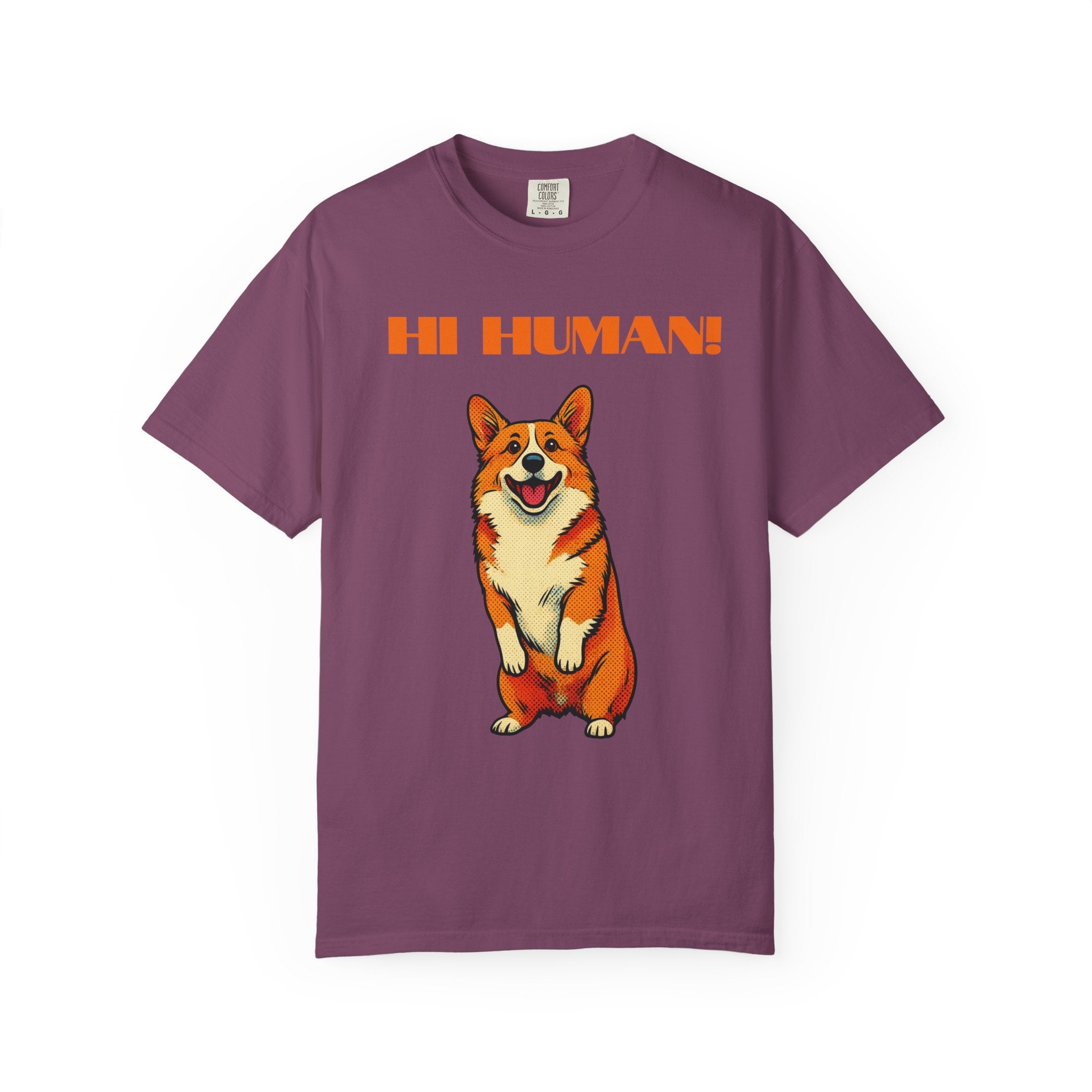 Hi Human! Corgi T-Shirt — Cute Dog Graphic Tee for Dog Lovers