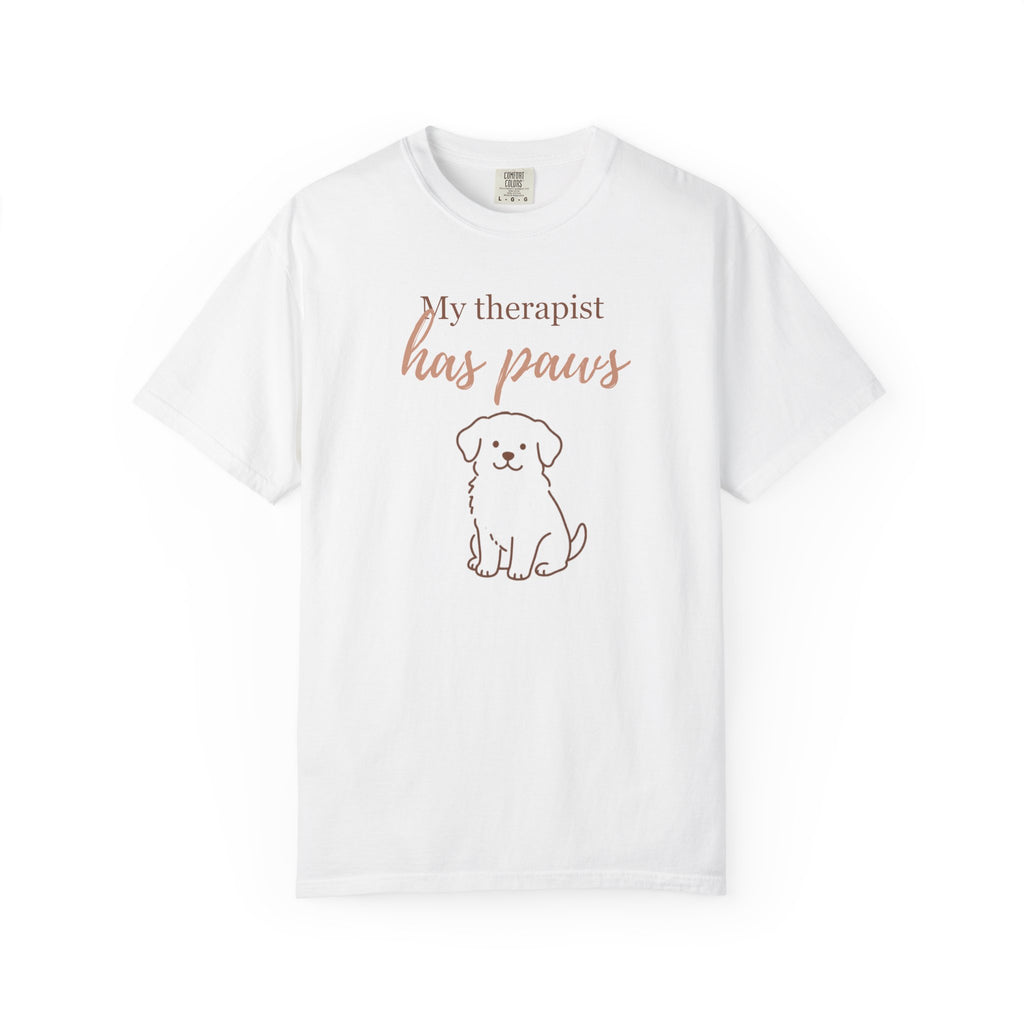 My Therapist Has Paws T-Shirt — Cute Dog Lover Graphic Tee