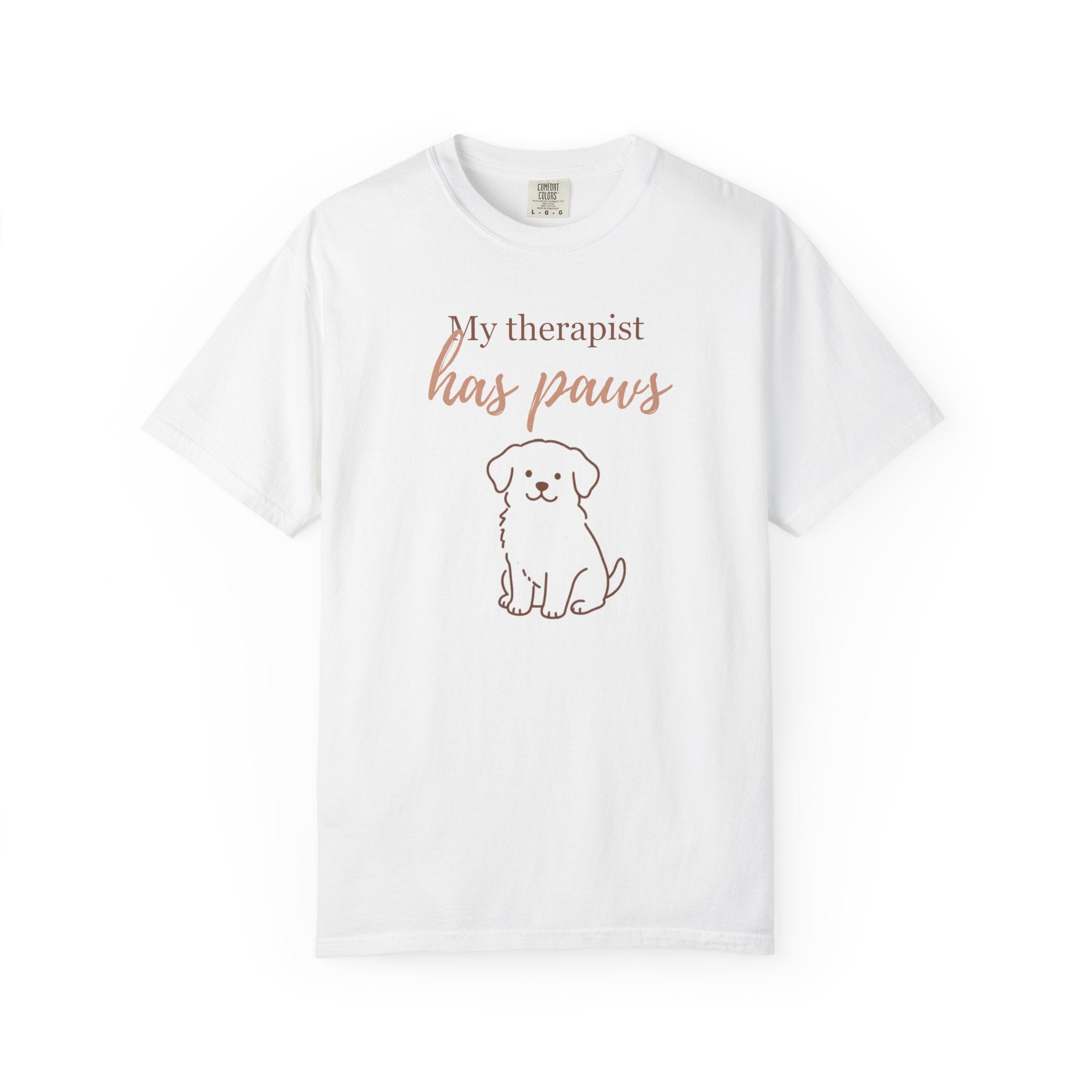 My Therapist Has Paws T-Shirt — Cute Dog Lover Graphic Tee