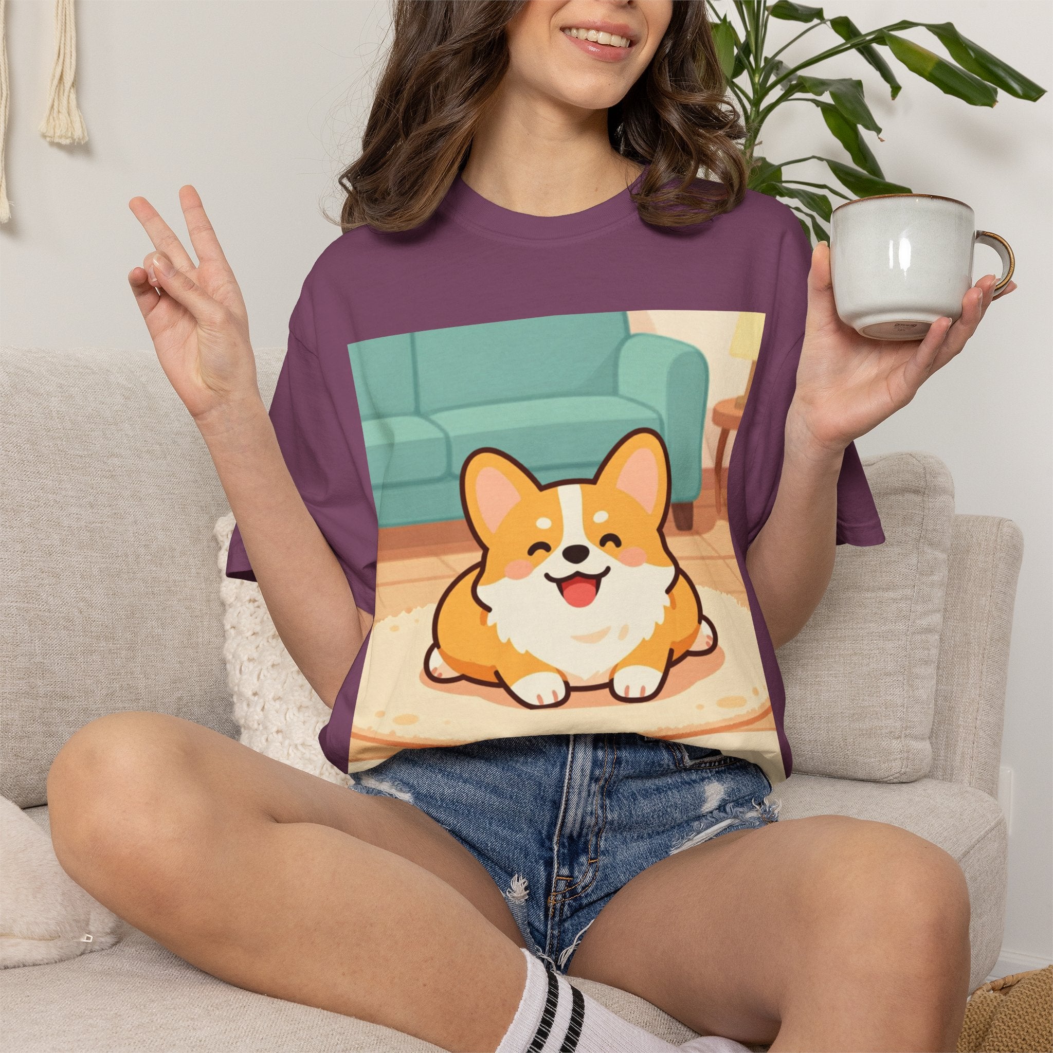 Corgi "Exhausted" Graphic T-Shirt