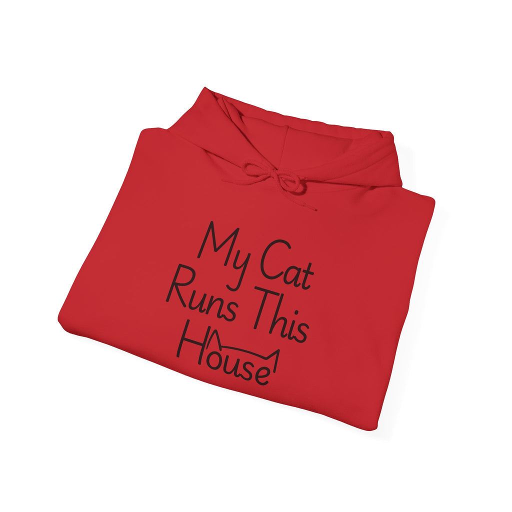 My Cat Runs This House Hoodie – Funny Cat Lover Sweatshirt