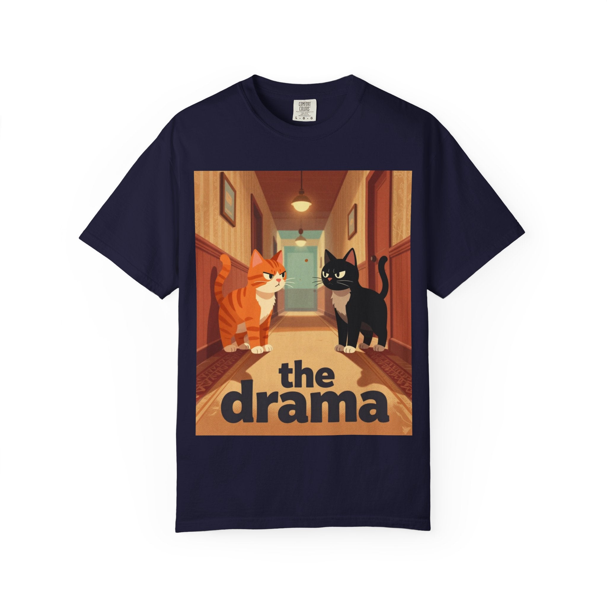The Drama Cats T-Shirt — Funny Cat Illustration Tee