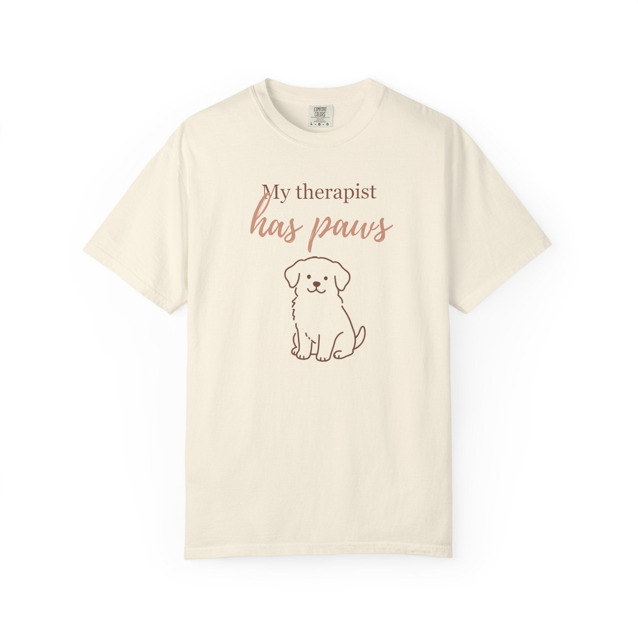 My Therapist Has Paws T-Shirt — Cute Dog Lover Graphic Tee