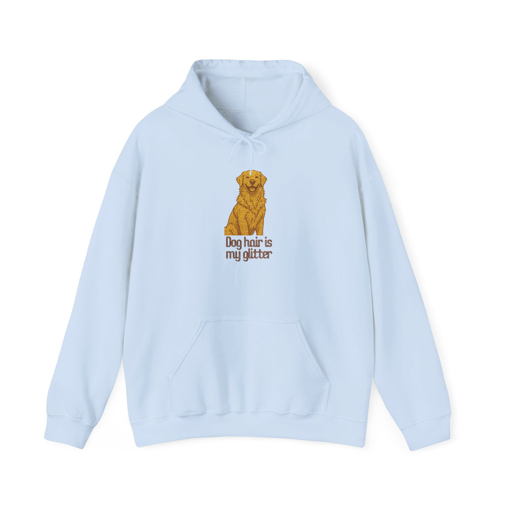 Golden Retriever Hoodie - "Dog Hair Is My Glitter" Cute Dog Lover Pullover