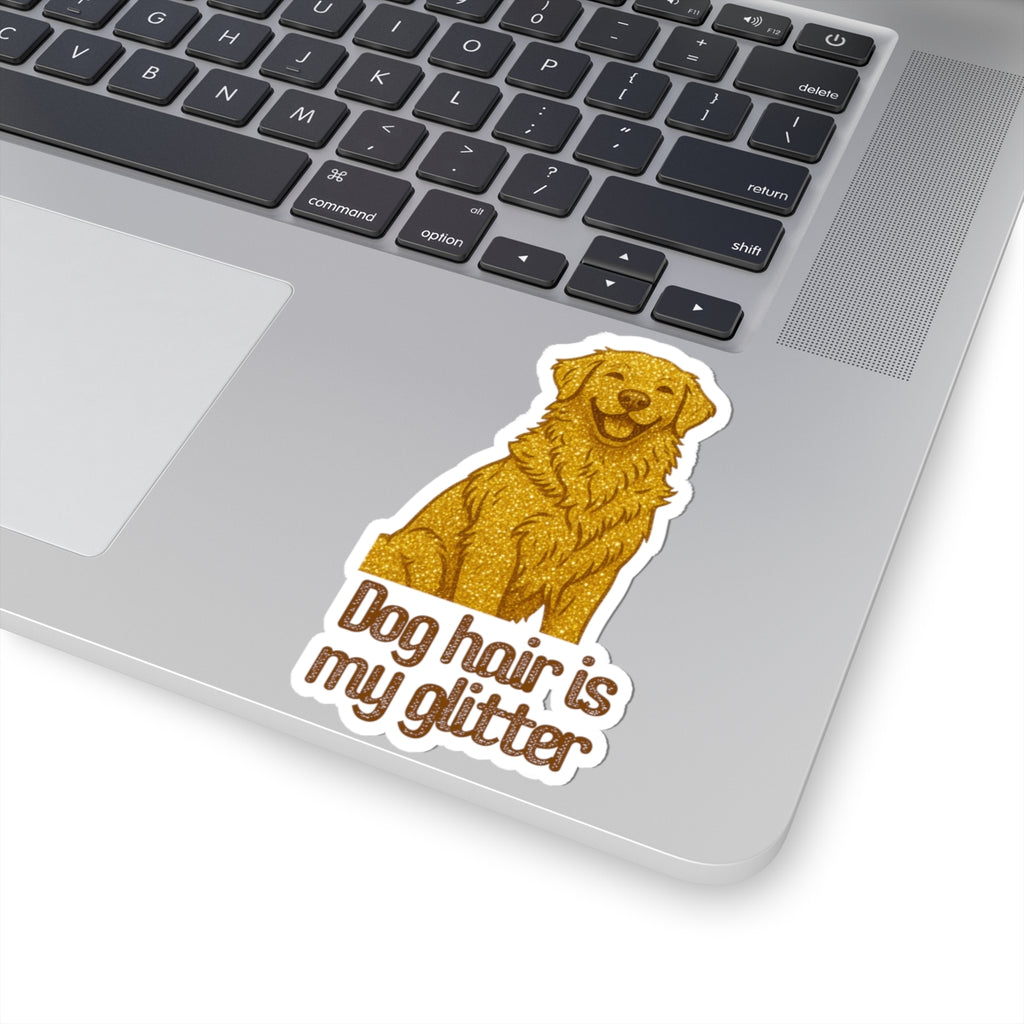 Dog Hair Is My Glitter Sticker — Golden Retriever Kiss-Cut Vinyl