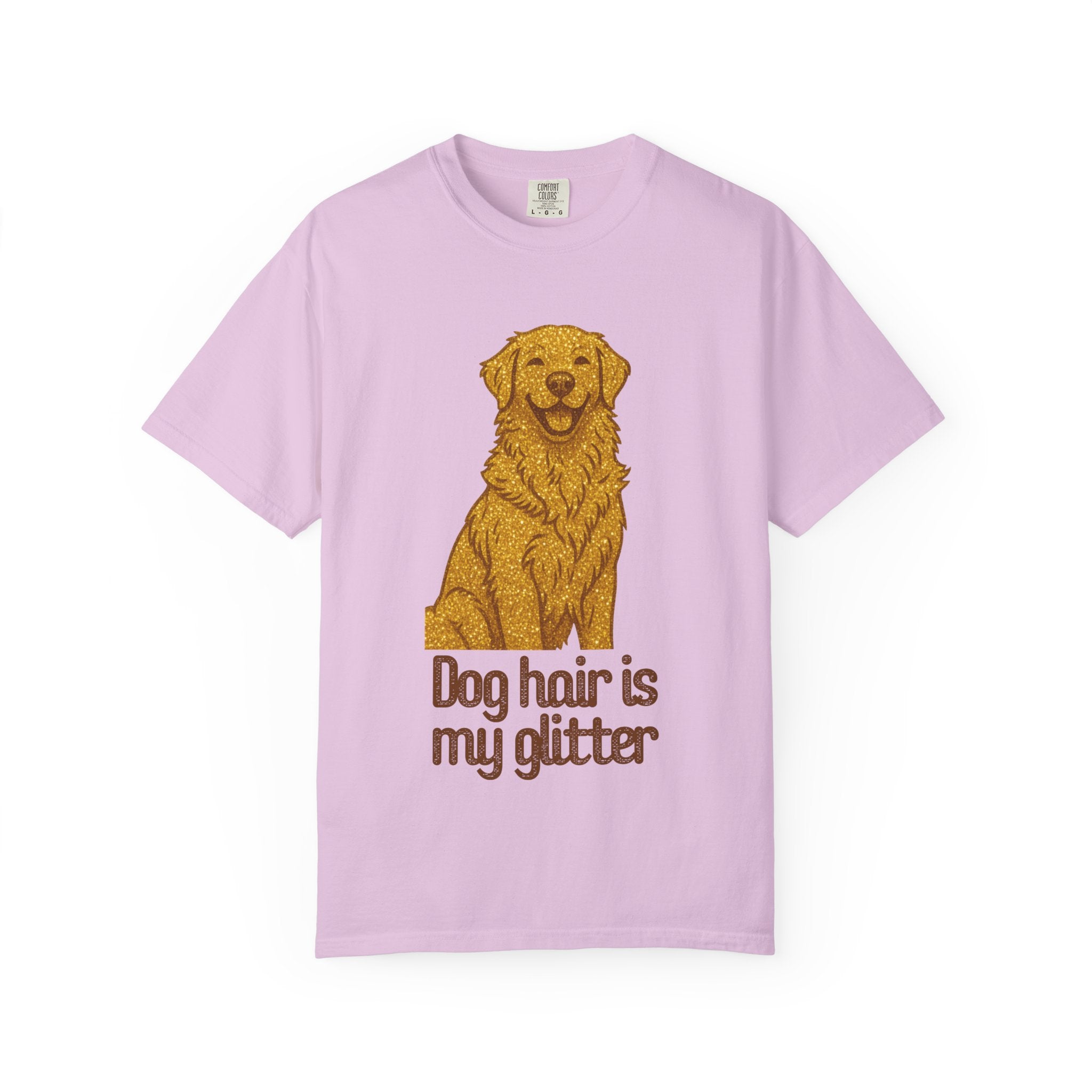 Dog Hair Is My Glitter T-Shirt | Funny Golden Retriever Dog Lover Tee | Cozy Retro Pet Owner Shirt
