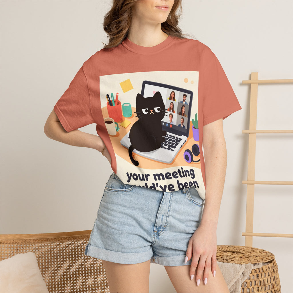 Funny Cat "Your Meeting Could've Been an Email" T-Shirt