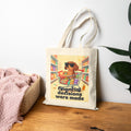 Tote Bag — "Financial Decisions Were Made" Dog Shopping Canvas Tote
