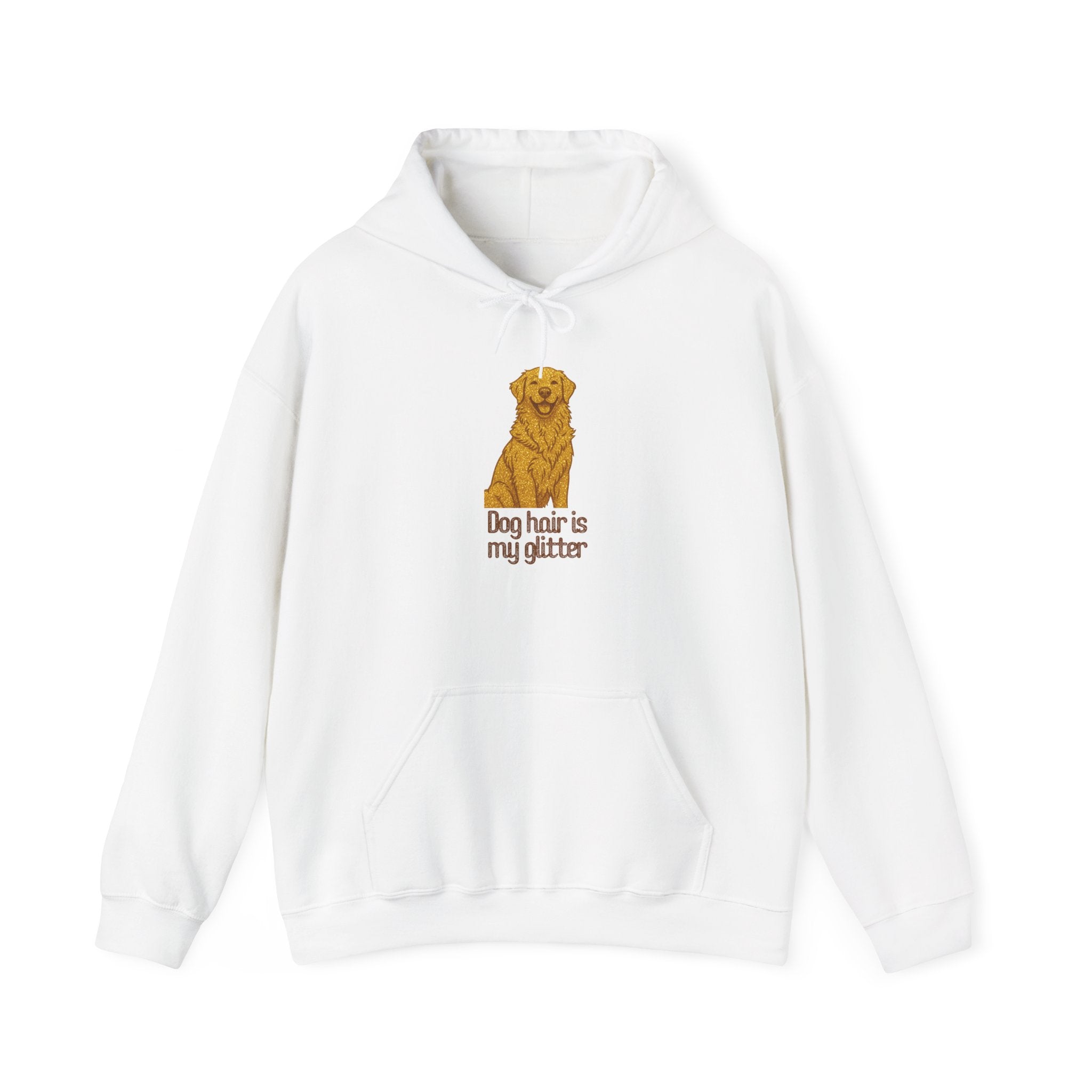 Golden Retriever Hoodie - "Dog Hair Is My Glitter" Cute Dog Lover Pullover