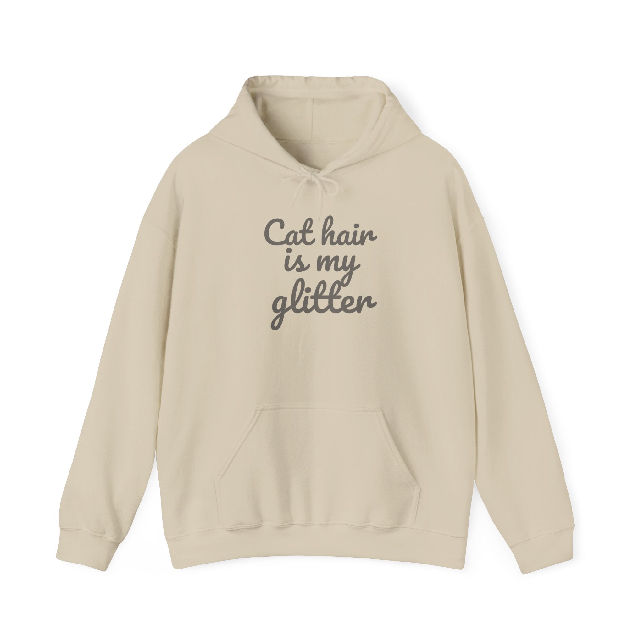 Cat Hair Is My Glitter Hoodie — Funny Cat Lover Pullover