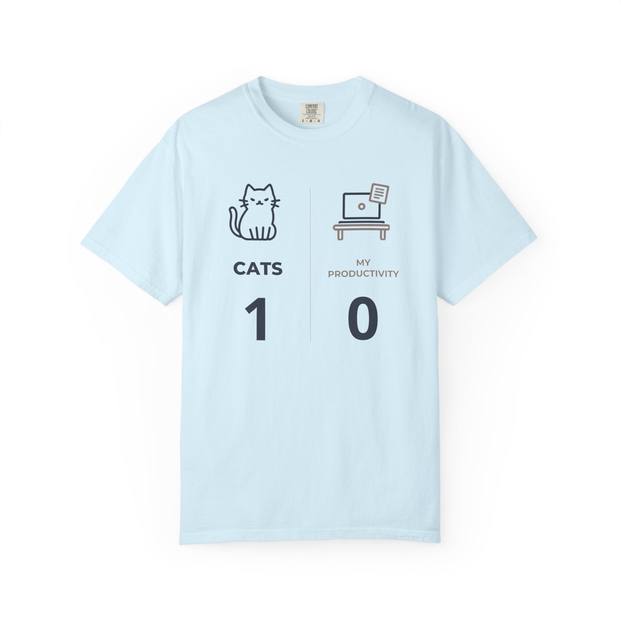 Cats 1, Productivity 0 T-Shirt — Funny Cat Lover Graphic Tee