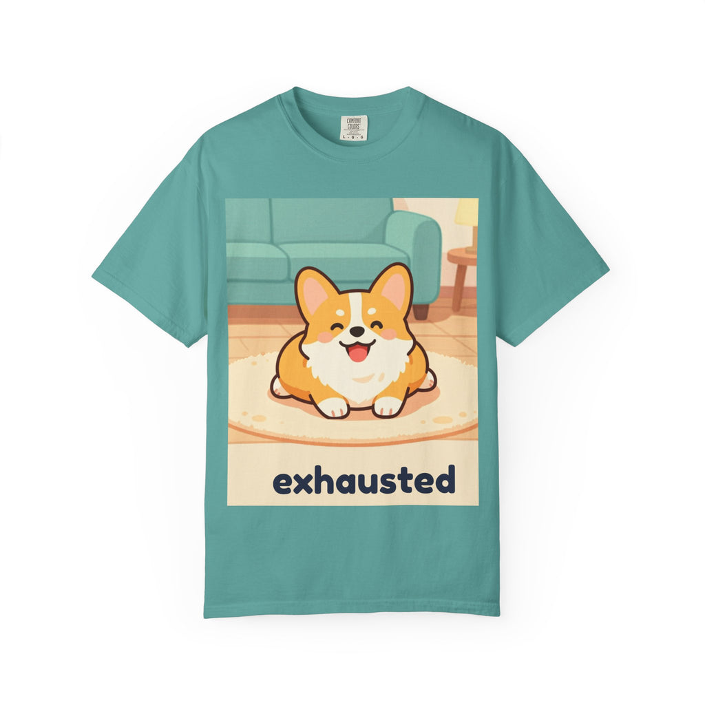 Corgi "Exhausted" Graphic T-Shirt