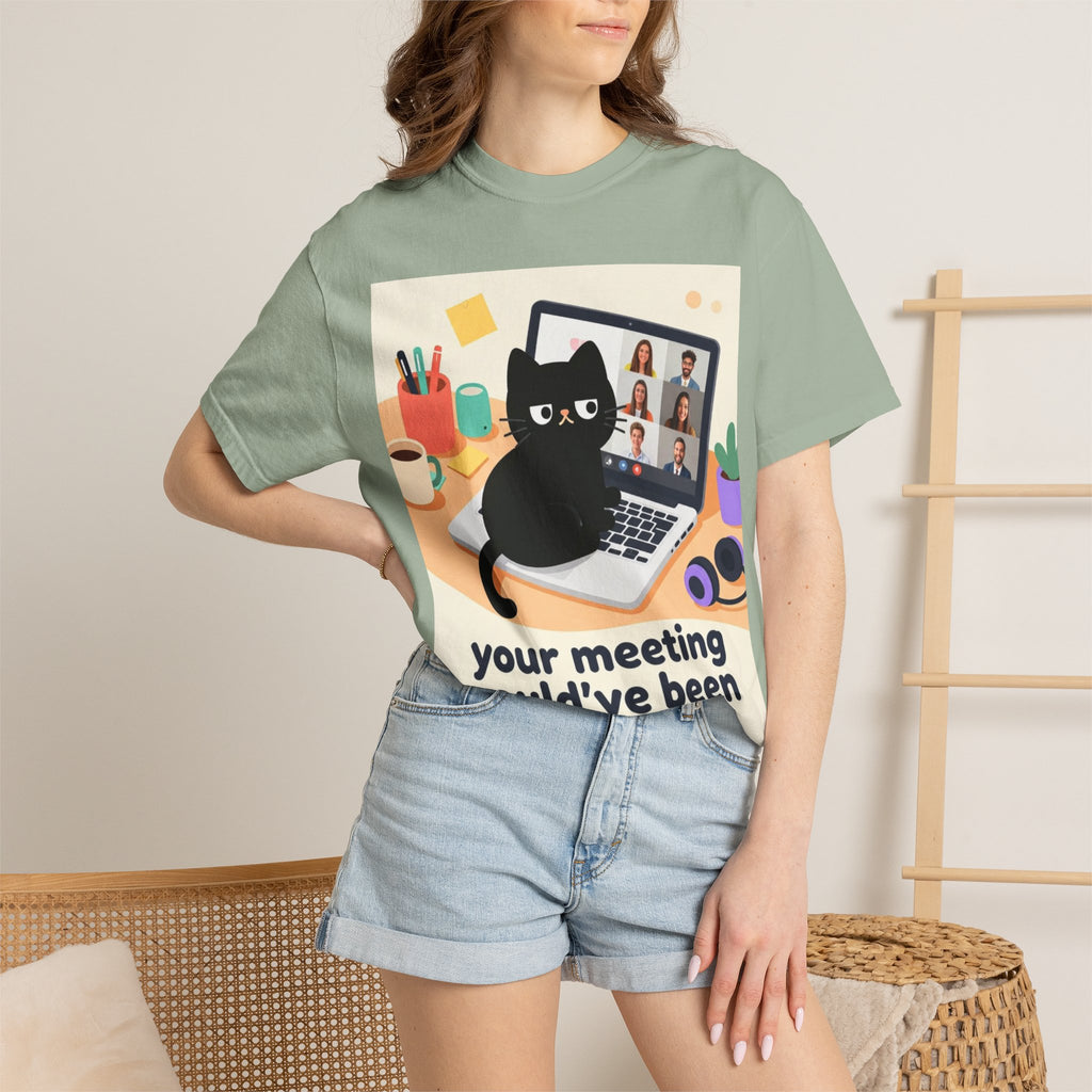 Funny Cat "Your Meeting Could've Been an Email" T-Shirt