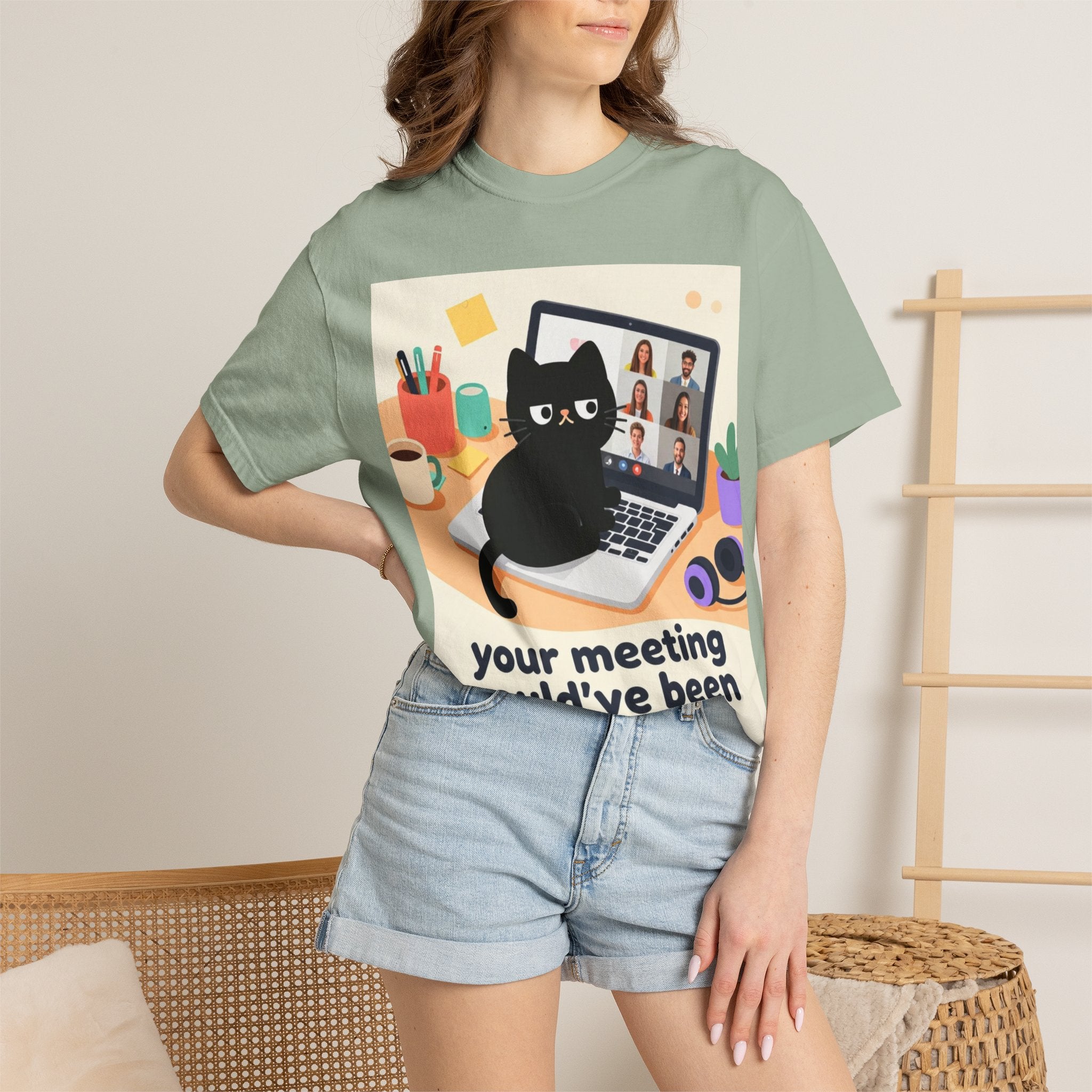 Funny Cat "Your Meeting Could've Been an Email" T-Shirt